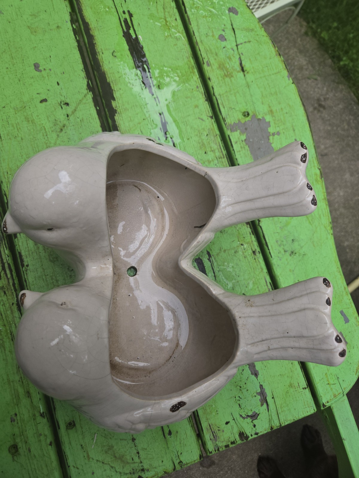 Vintage Ceramic Love Bird Planter Unknown Maker