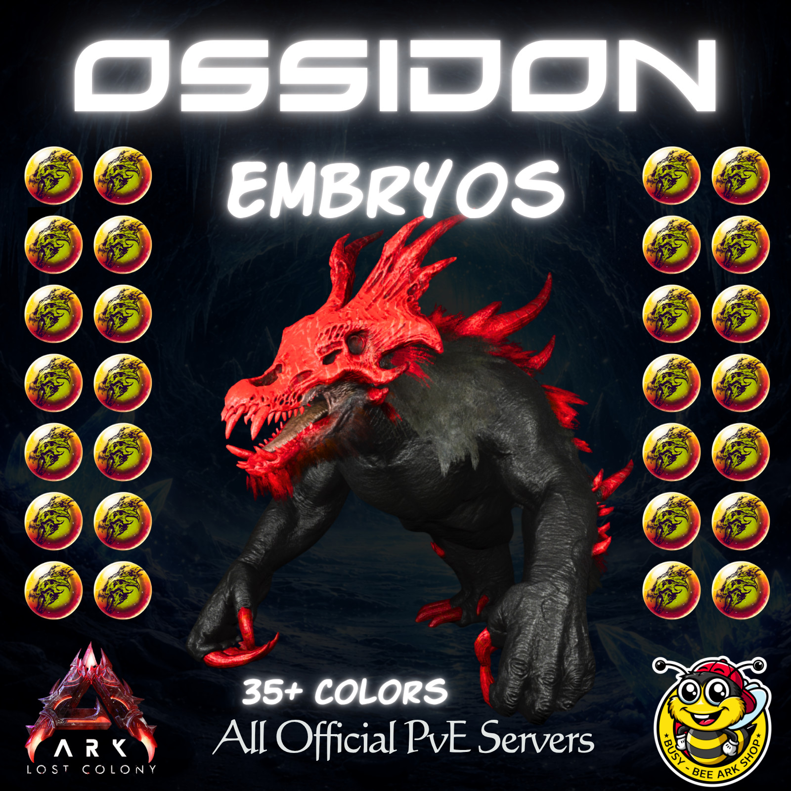ARK-Survival-Ascended-PvE-Ossidon-Embryos-Top-Stats-DLC-Only-PC-XBOX-PS5-BusyBee
