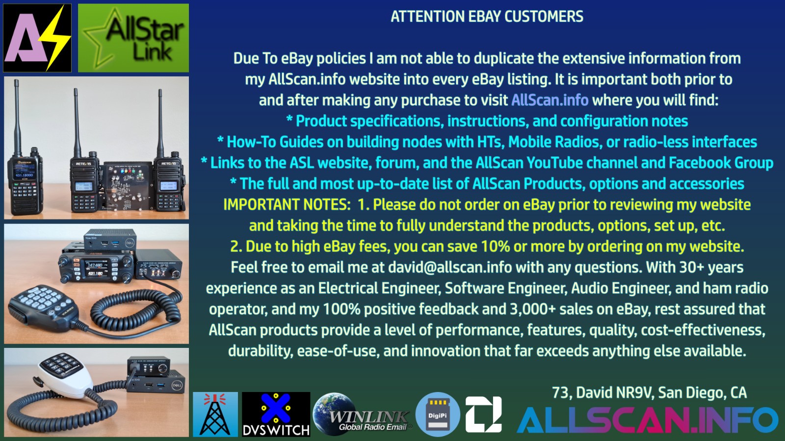 AllScan ANH85-RT85 AllStar Node Radio Module - 100% USB-Powered - ASL EchoLink
