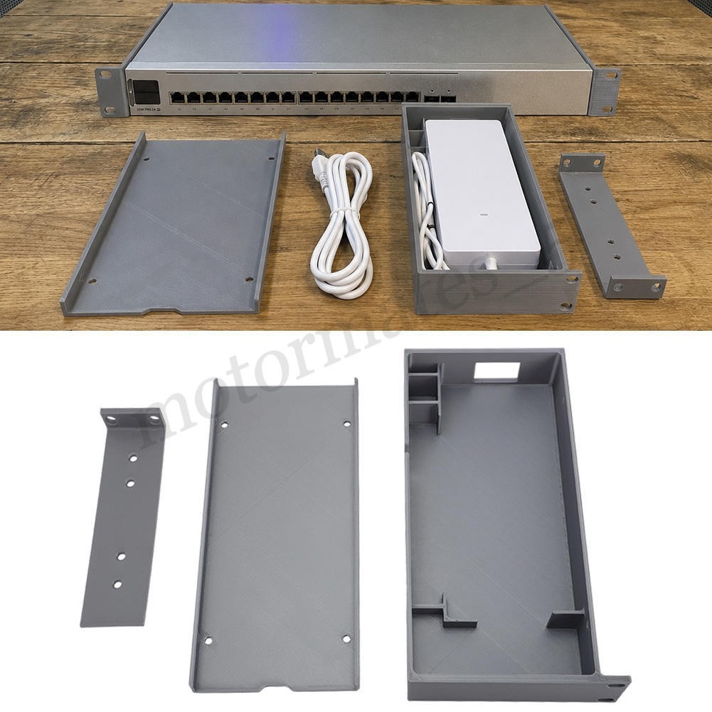 Rack Mount for UniFi Switch Pro Max 16 PoE 1U 19" Server Rack Shelf w/ Tray Kit