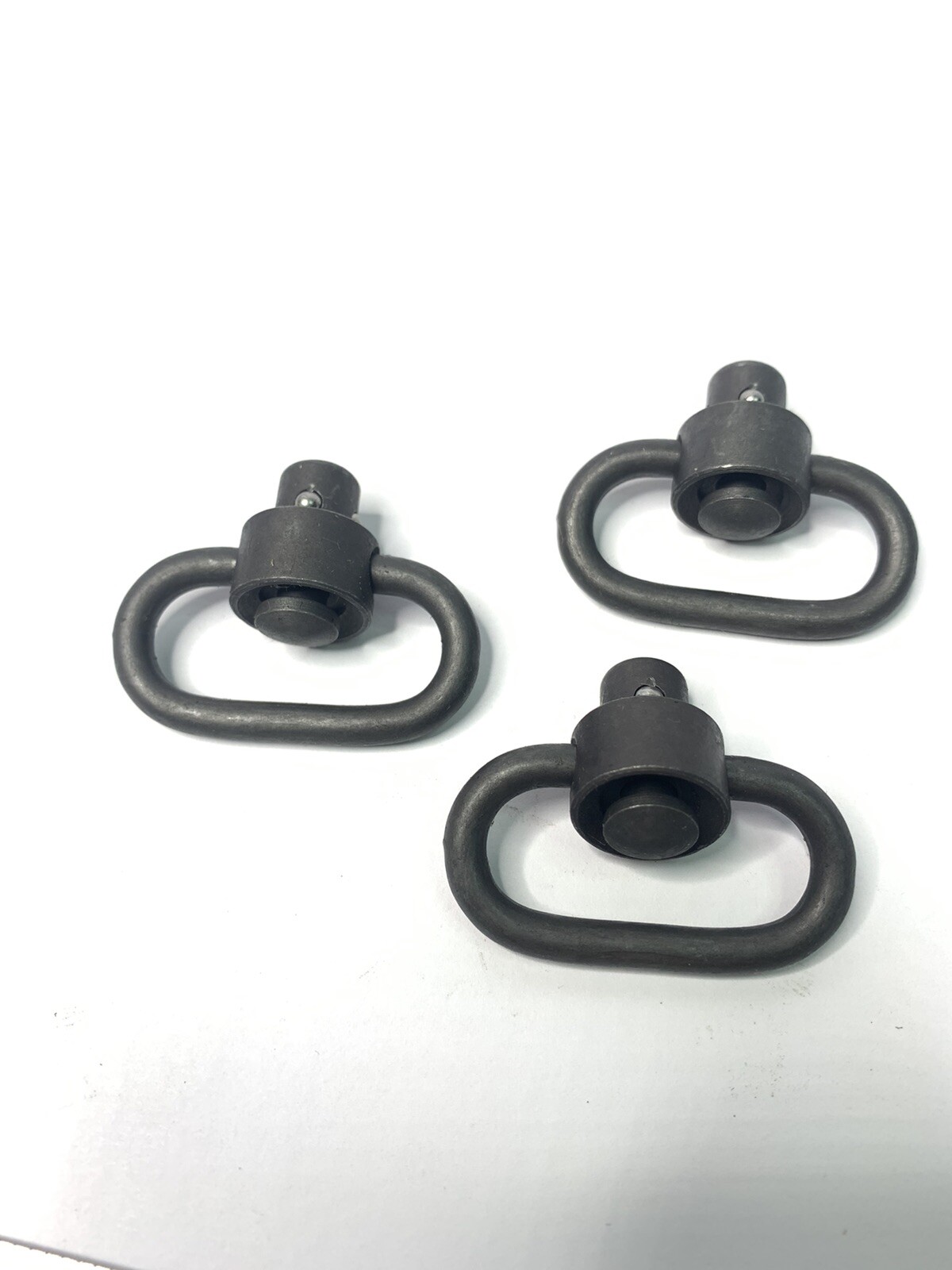 QTY-3! QD Sling Swivel 1.25 inch D Ring Quick Release Push Button Attachment 3/8