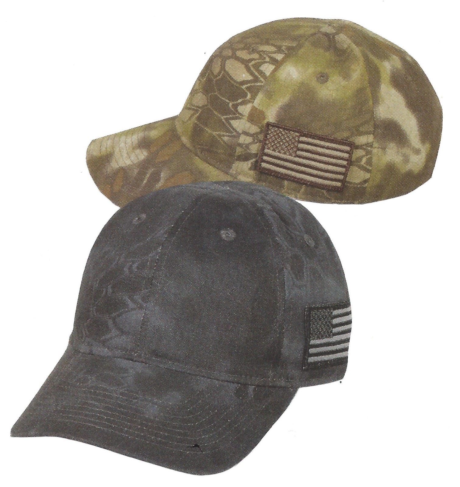 KRYPTEK Tactical Camo Typhon Highlander American Flag Patch Hunting Shooting Hat