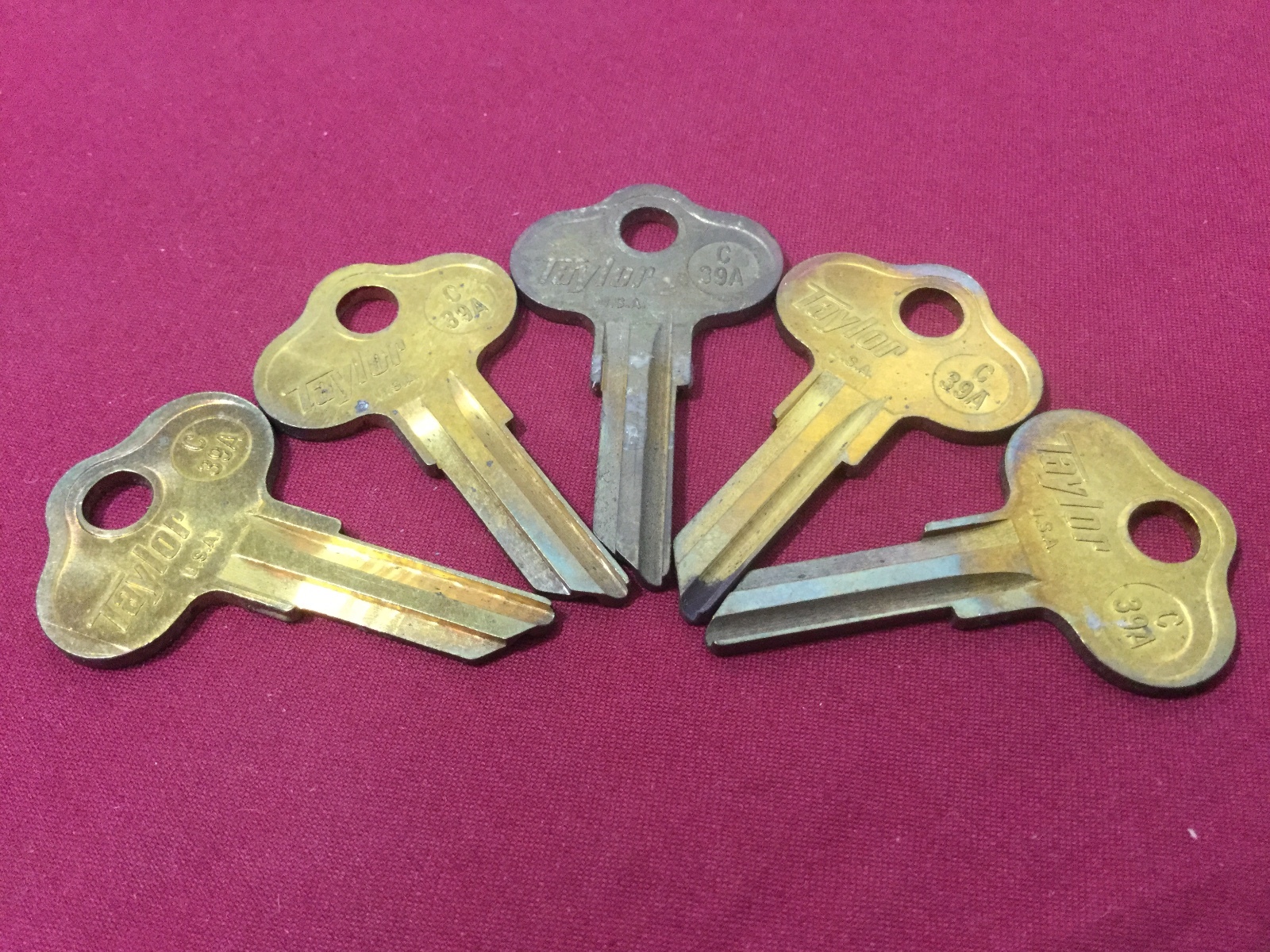 Chrysler Outboards by Taylor, C39A/CH3, Key Blanks, Set of 5 - Locksmith