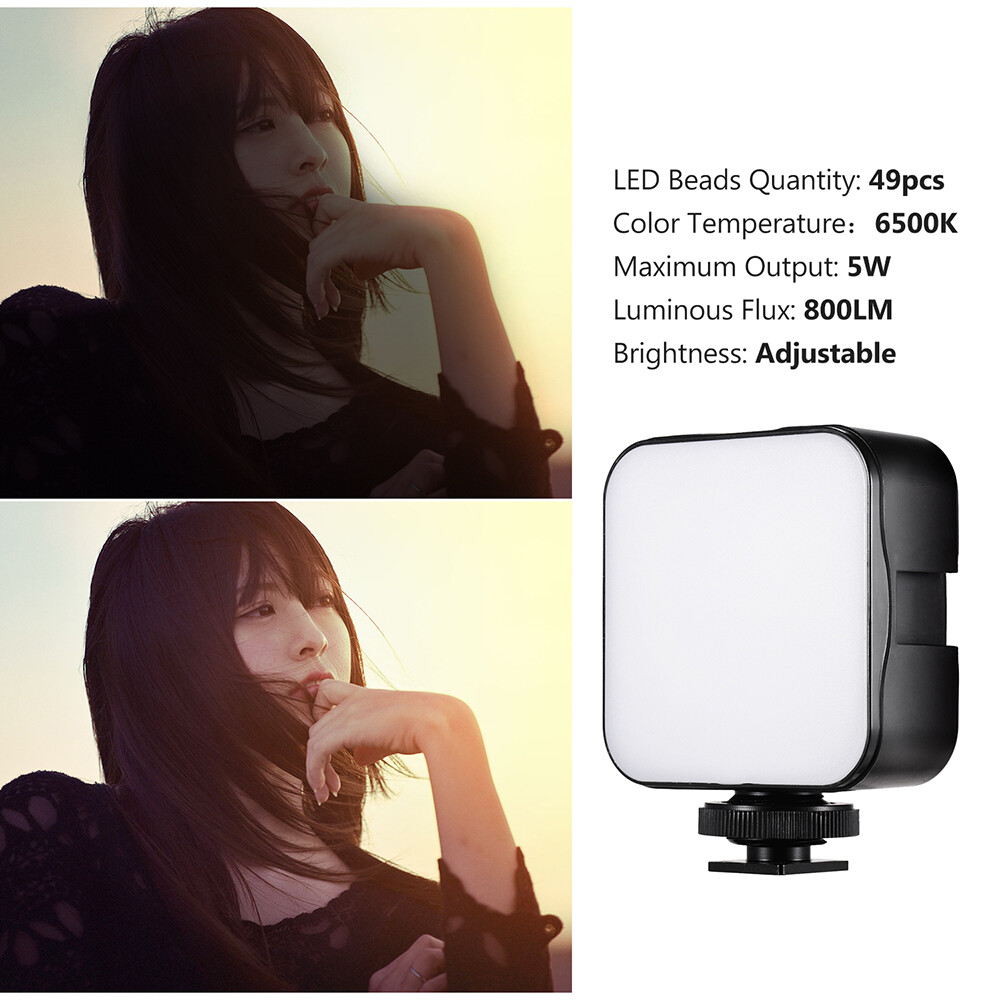 Andoer Mini Video Light Lamp+Handheld Smartphone Bracket Stabilizer Kit S2F2