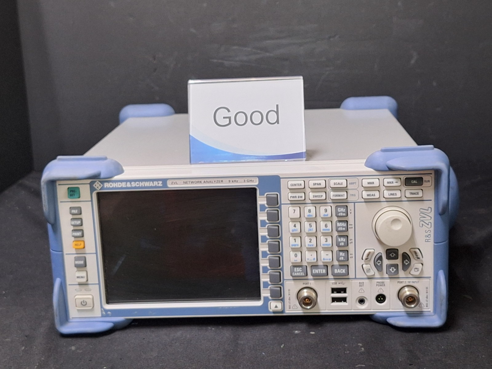 R&S ZVL3 Network Analyzer 9kHz - 3GHz  2 Port, Option B4 B10  (1157)