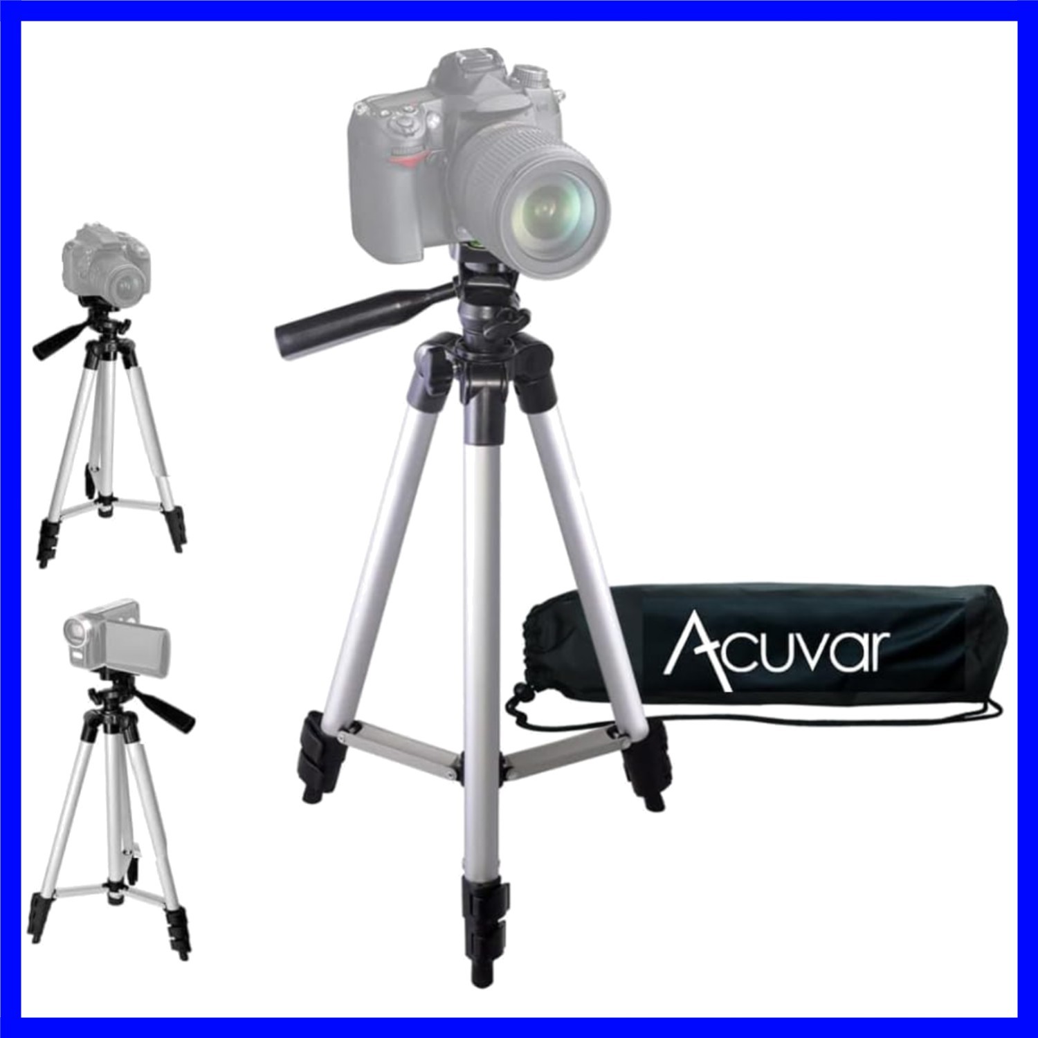 Adjustable 50-Inch Tripod for Smooth Pan & Tilt, Ideal for Content Creation