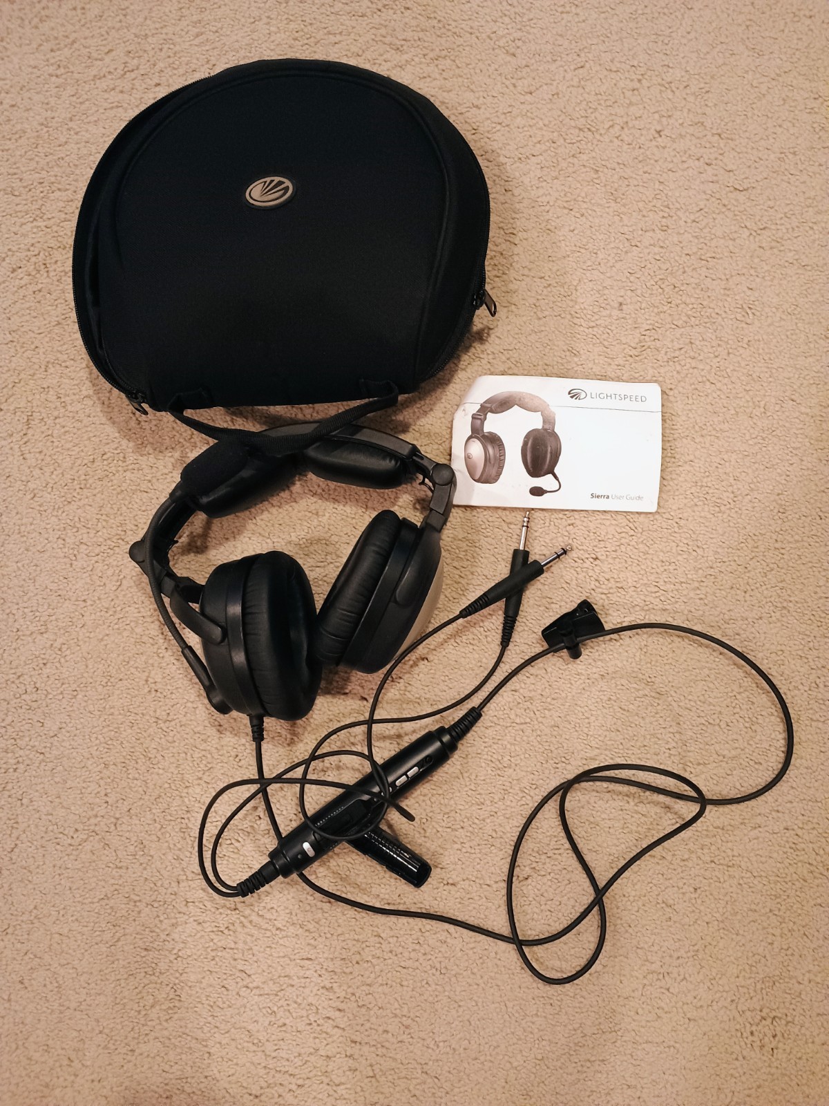 Lightspeed Sierra ANR Aviation Headset - Bluetooth - Dual Plug
