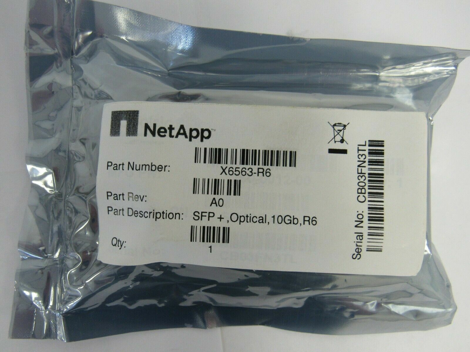 NetApp X6563-R6 A0 SFP+,Optical.10Gb,R6 A6 D