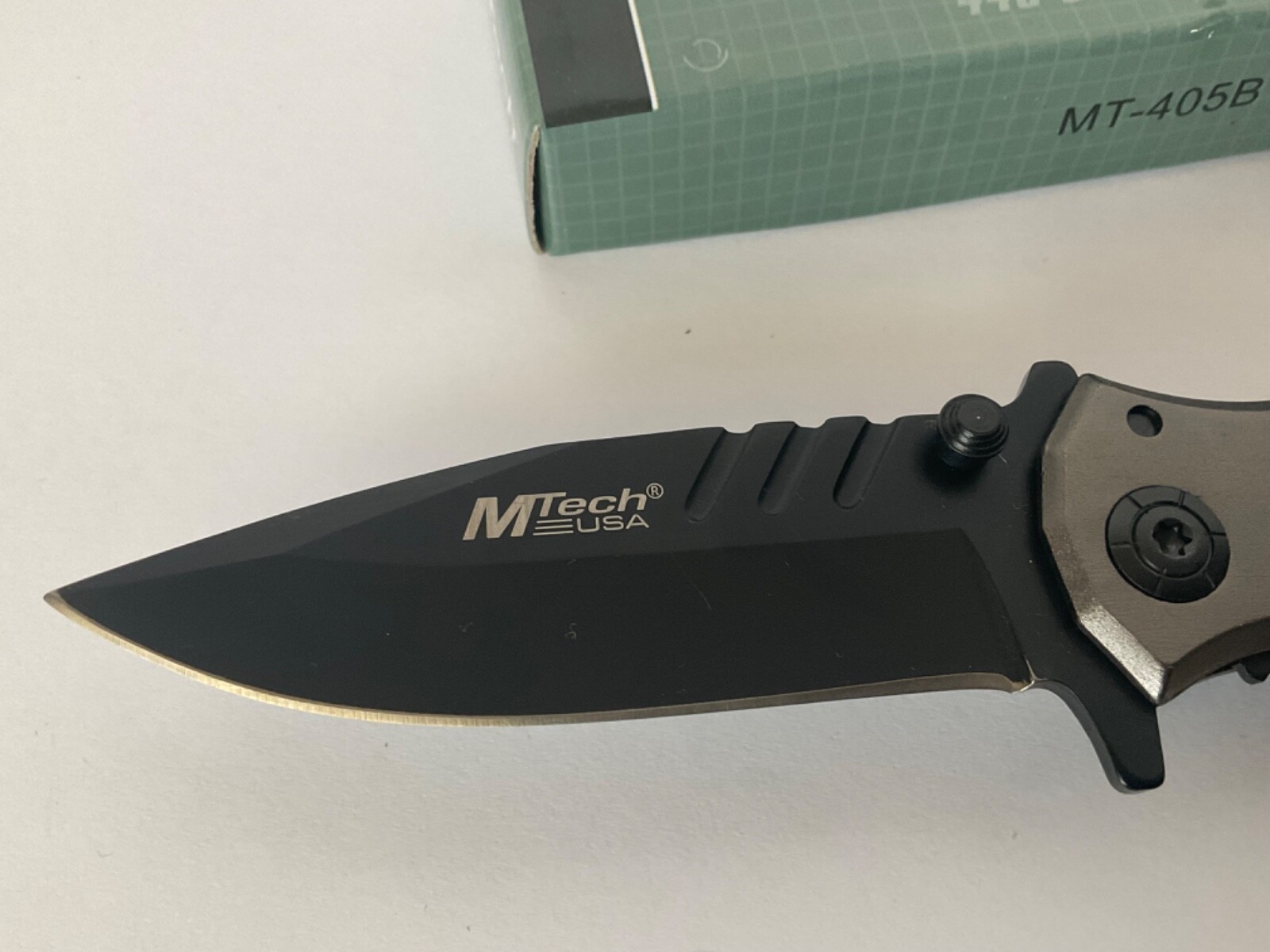 M-Tech Tactical Folding Knife Circle Pattern Handle in Gunmetal Grey MT-405B