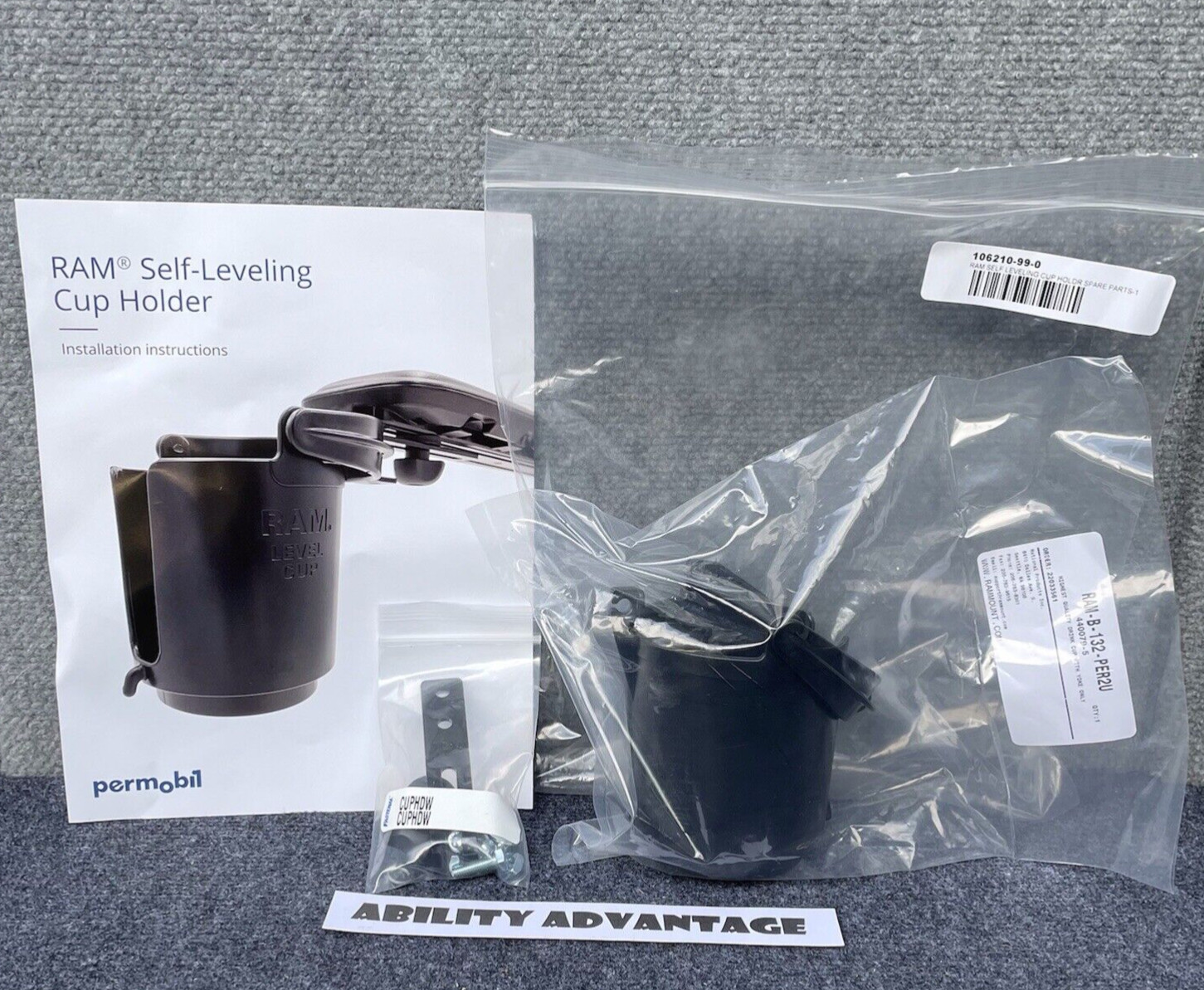 Permobil Armrest POUCH. Mounts Under The Armrest with the supplied Hardware.