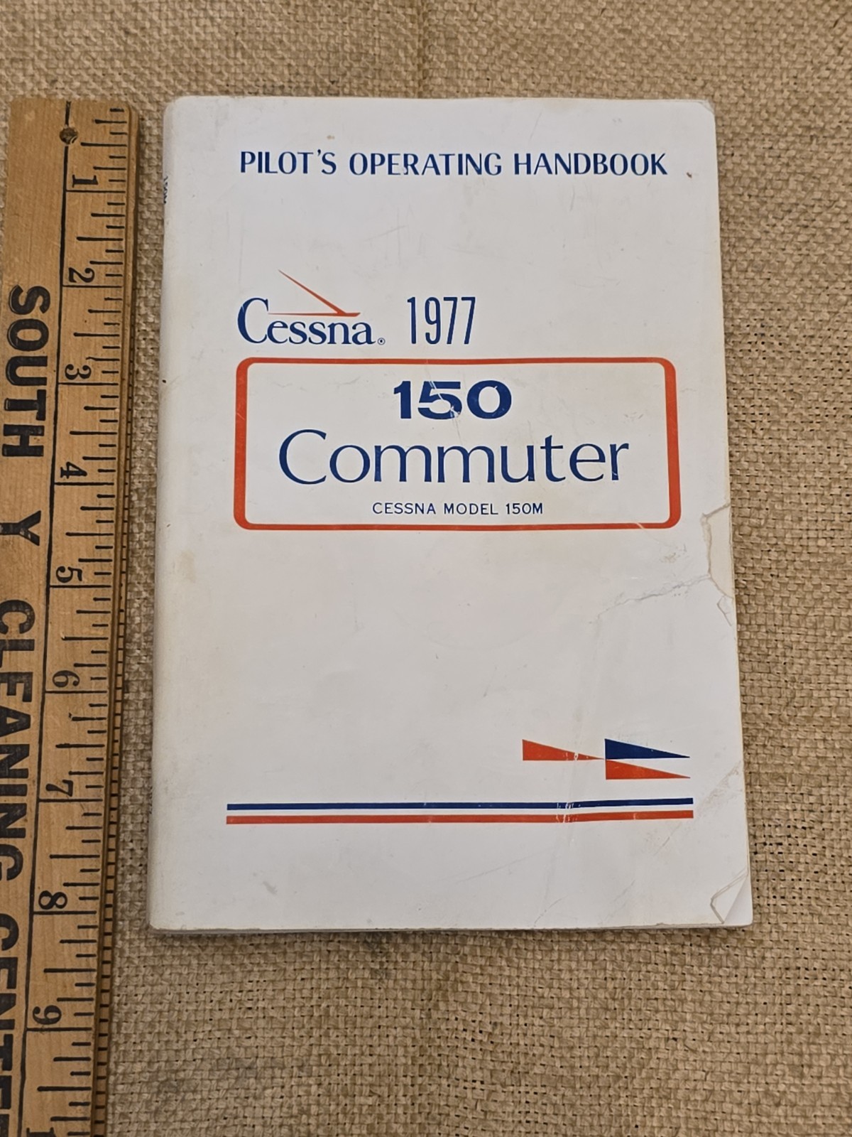 1977 Cessna 150 Commuter model 150M Pilots operating handbook, torn cover