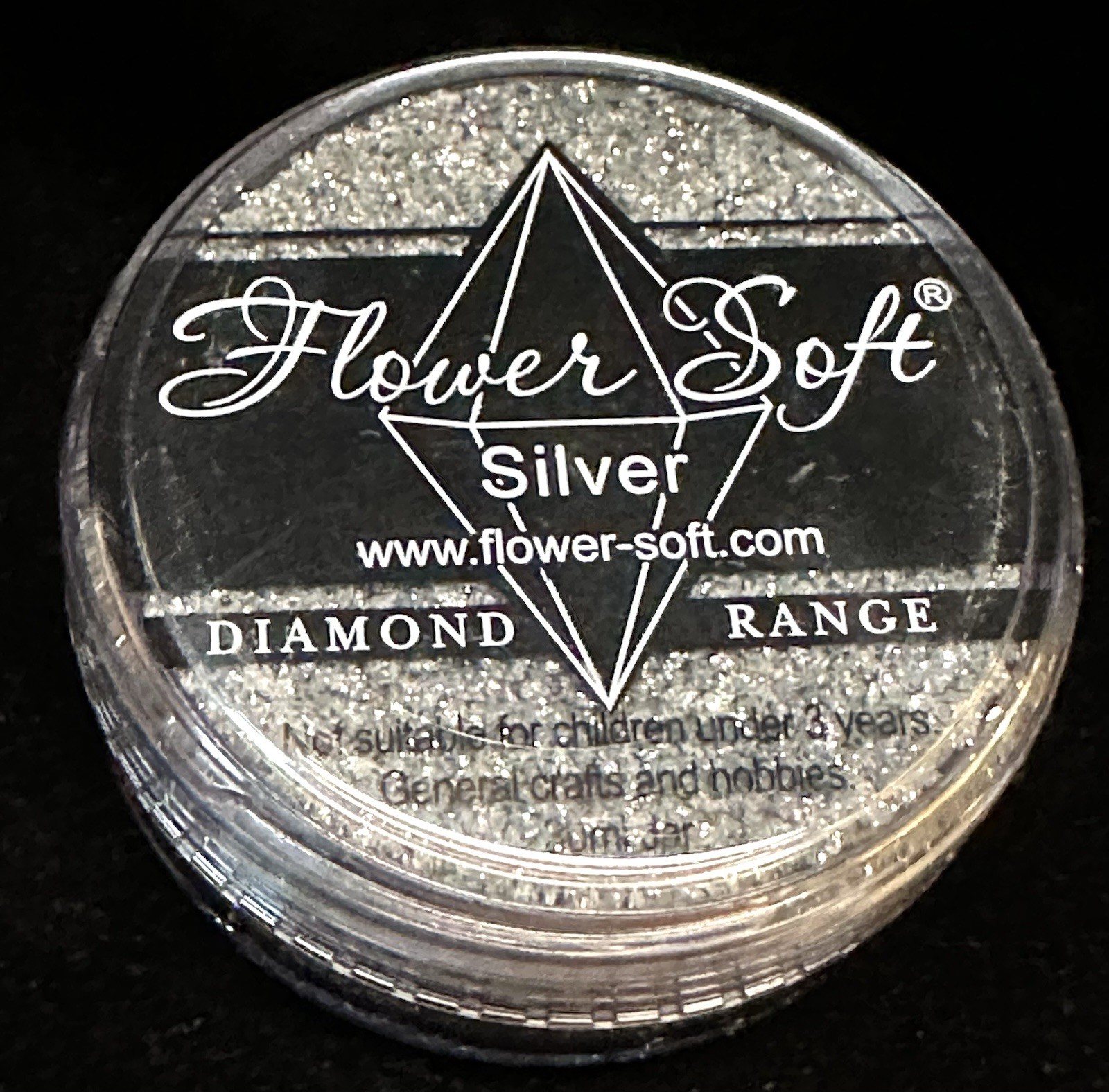 Flower Silver Diamond Range Scrapbooking Embellishing Powder Flocking 30ml Full