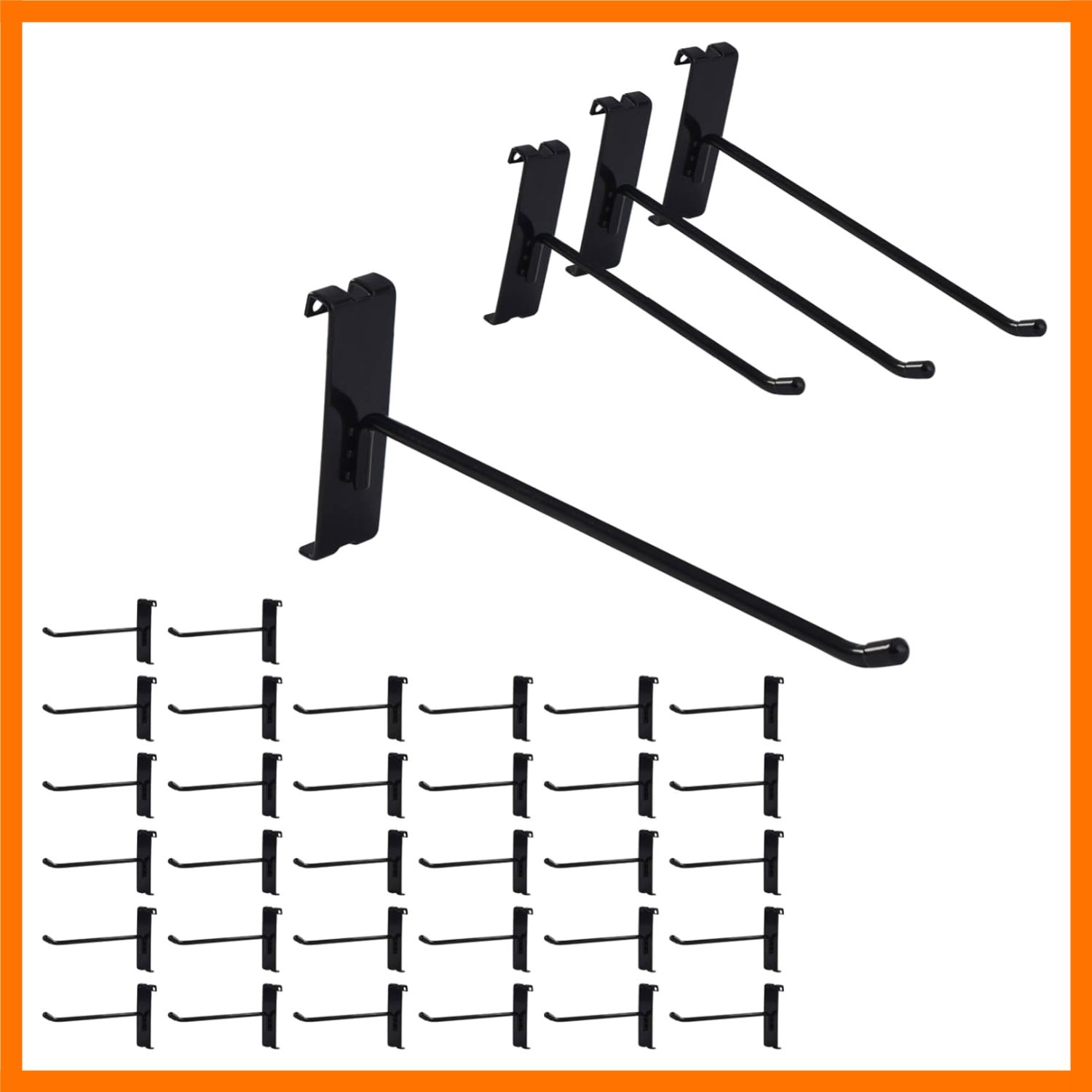 Gridwall Hooks 6 Inch, 32PC Display Hooks for Grid Wall, Heavy Duty Gridwall ...