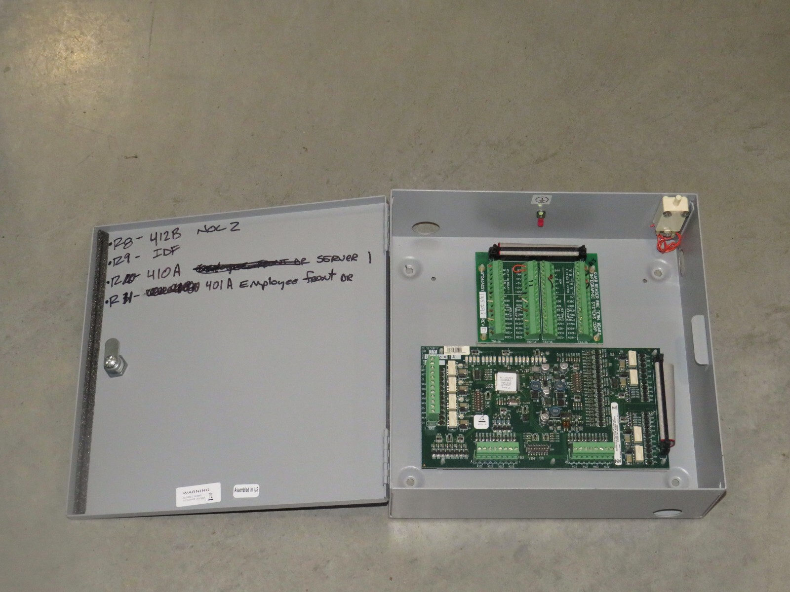 GE SECURITY RRE04-E1L 4 READER INTERFACE PANEL