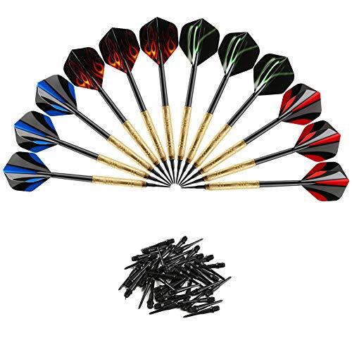12Pc Darts Plastic Tip 14G Plastic Tipped Dart with 36 Extra 2BA Replacement Tip