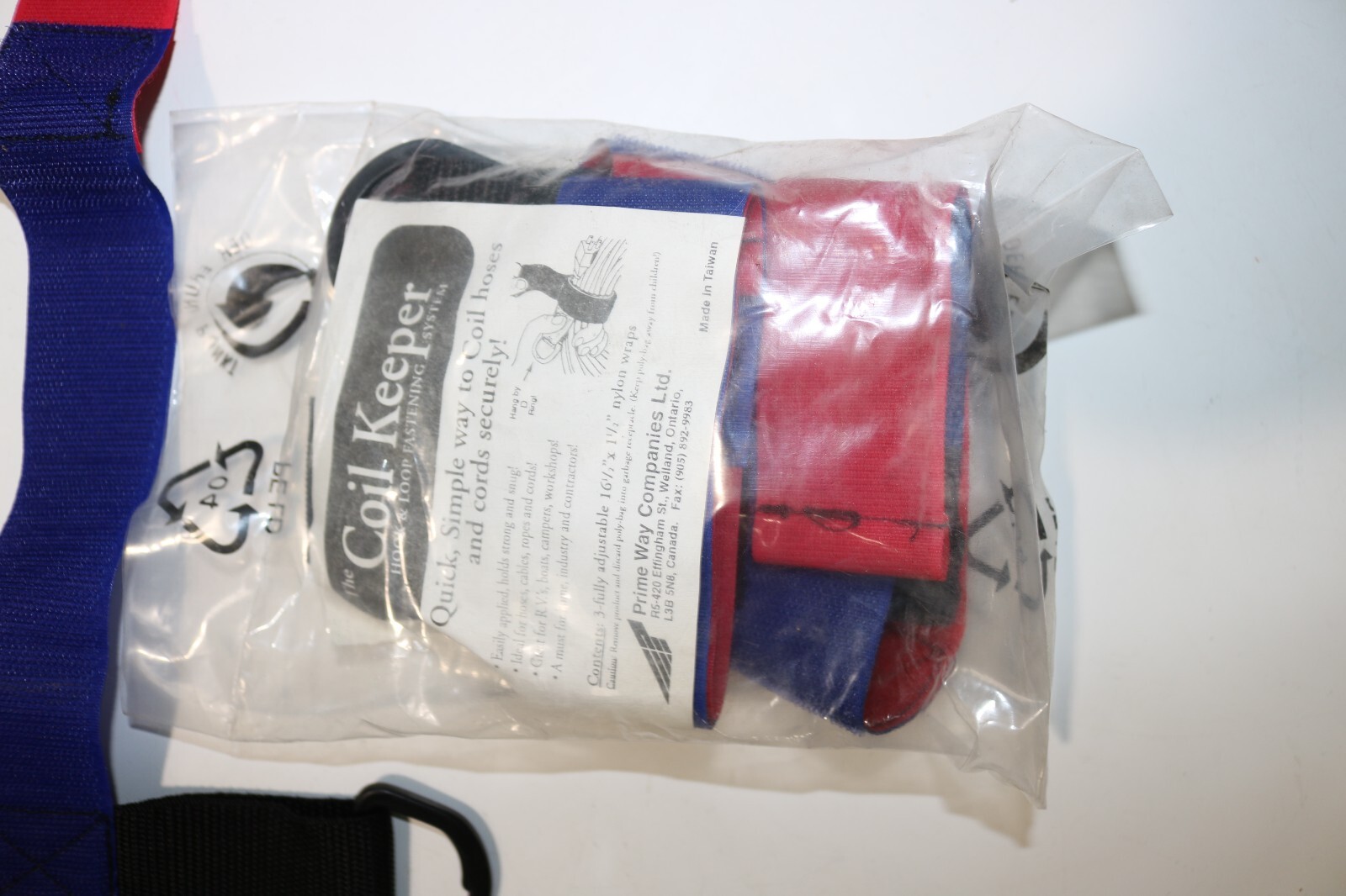 The Coil Cord Cable Keeper Organizer Straps with Hanging Ring - 3 Packs