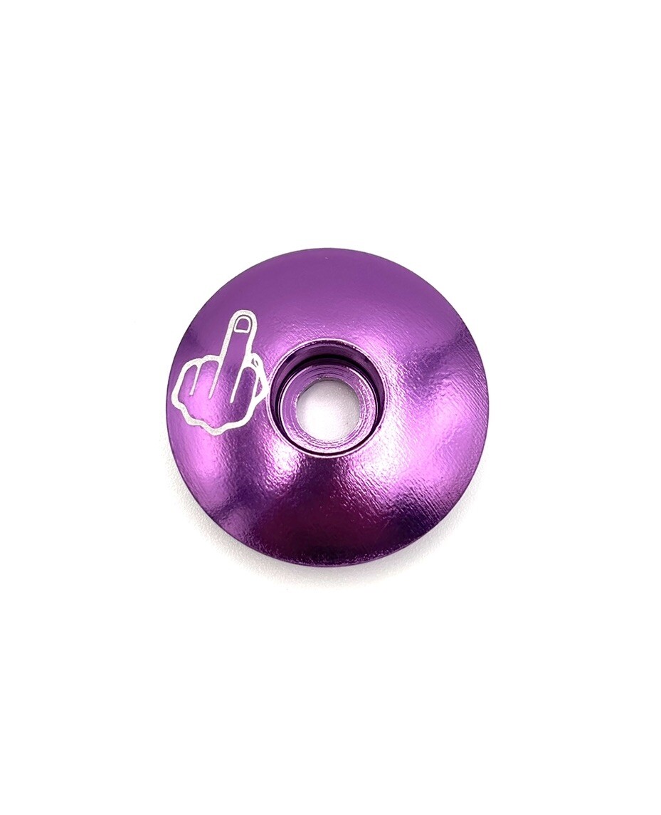 Flippin the bird-  Bicycle Headset Stem Cap Top 1 1/8" threadless Bike Finger