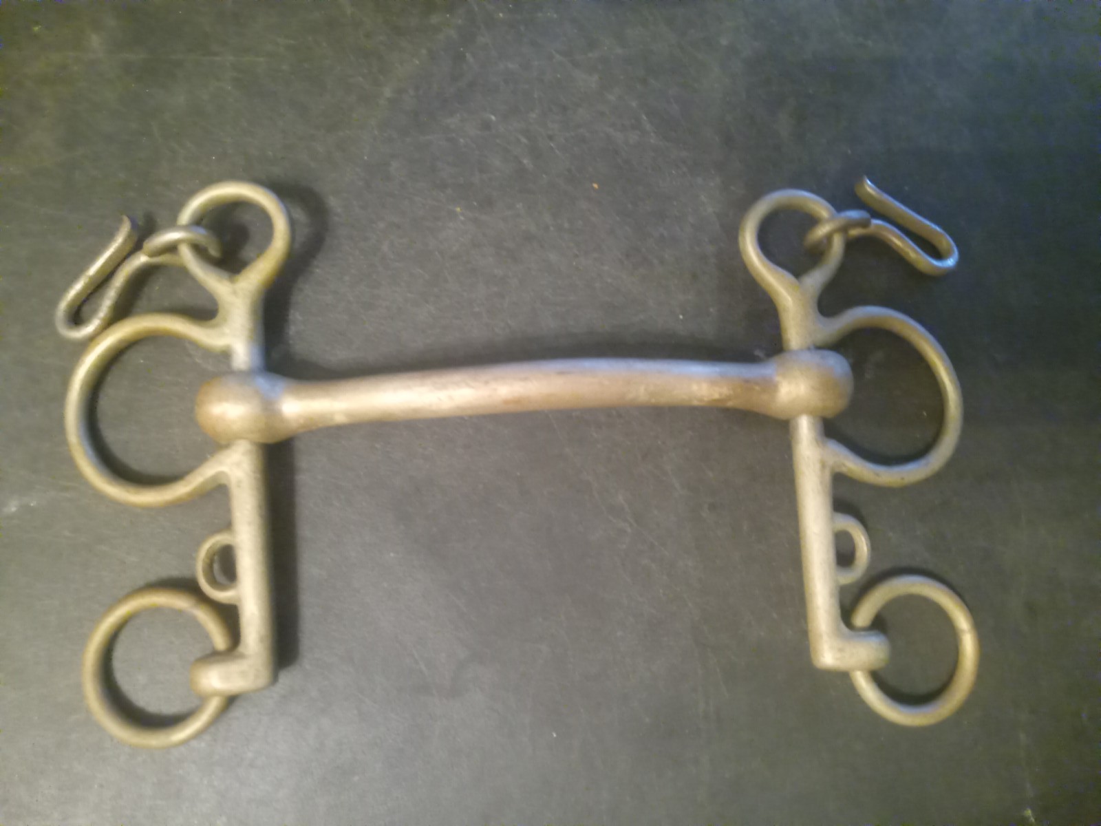 Used loose  cheek Pelham bit mullen mouth nickel 4 3/4 in