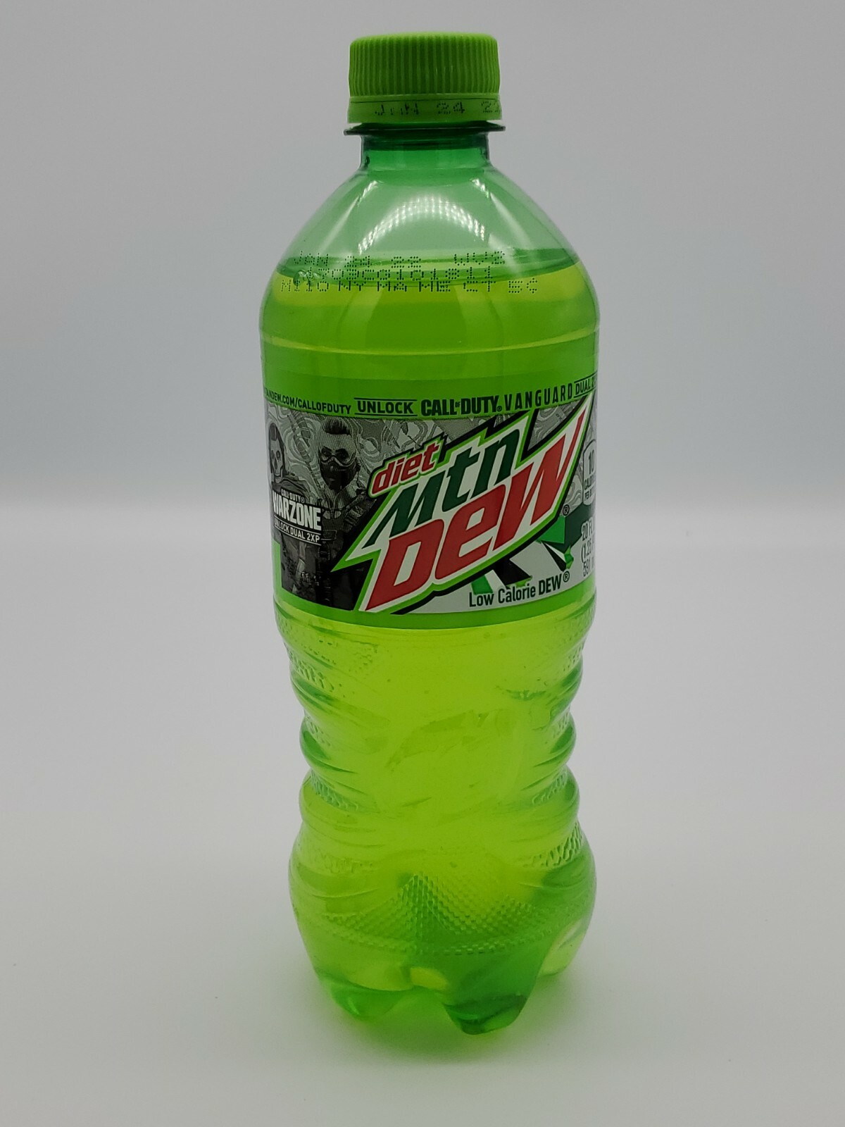 2021 Full Diet Mtn Dew 20oz Bottle Mtn Dew Call of Duty Vanguard Warzone Promo