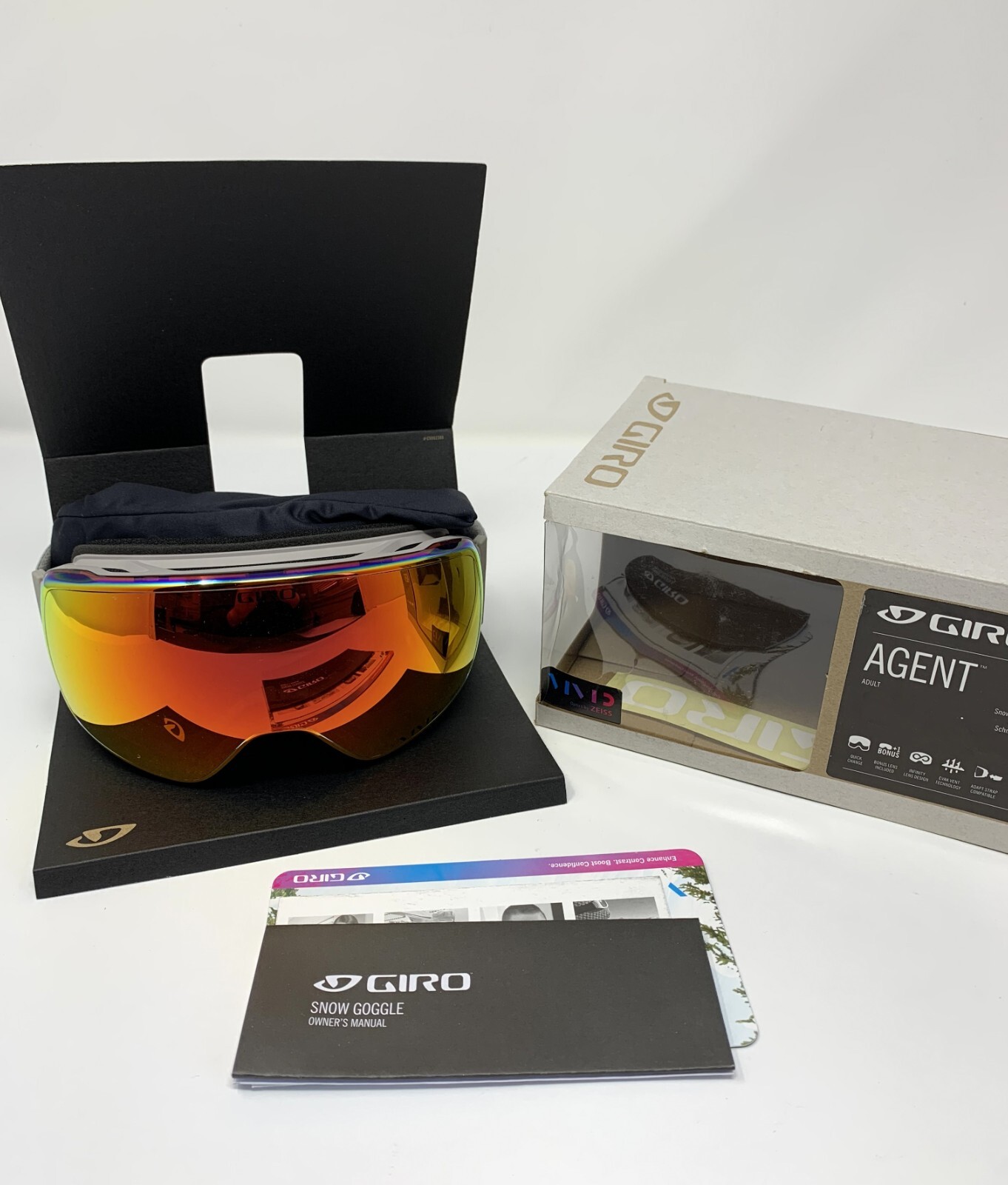 Giro Agent Vivid Zeiss Snow Goggles Duck Print + Bonus Lens NIB