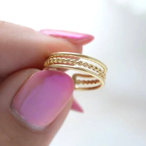 925 Silver Solid Metal Adjustable Valentine's Gift For Women's Midi Toe Ring