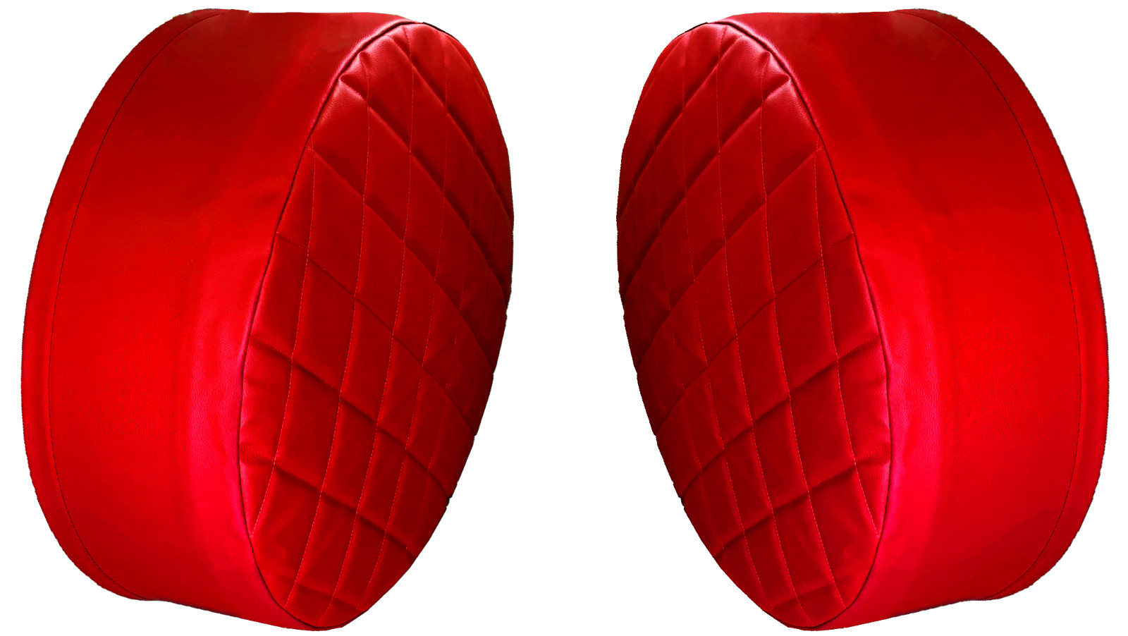 26" RED Fuel Tank End Covers W/ side 6" skirt for Tanks that are 26" Diameter