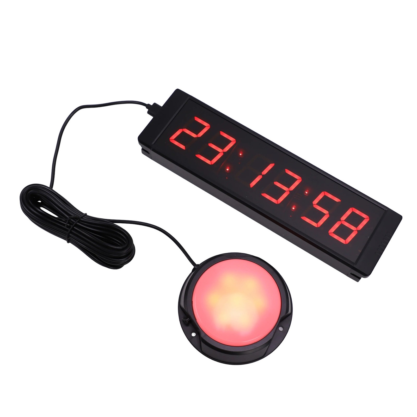 Large LED Timer With Remote Control Red Countdown Clock Stopwatch Interval T NEW