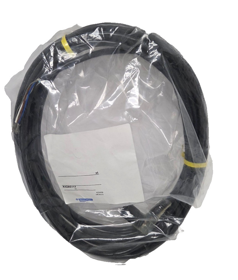 New Telemecanique Sensors XXZAC117 M12 Connection Cable, 4 Pins, 16', Rt Angle