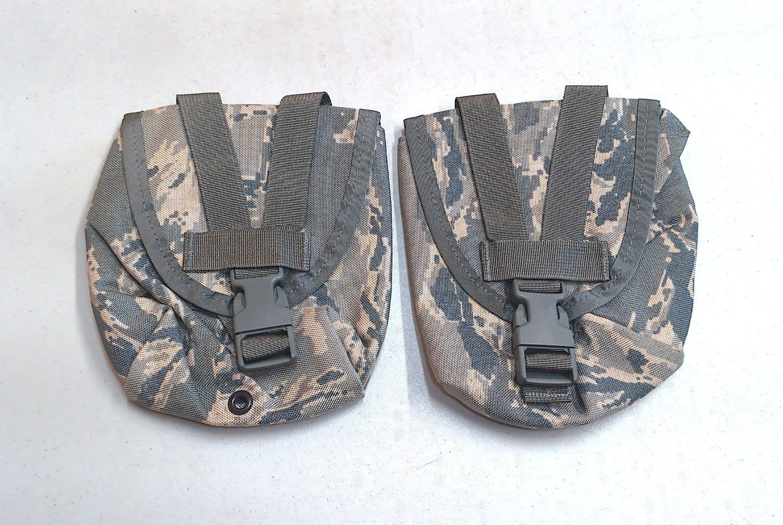 Lot of 2 USAF ABU Tiger Stripe DFLCS General Purpose 1 Quart Canteen Pouches