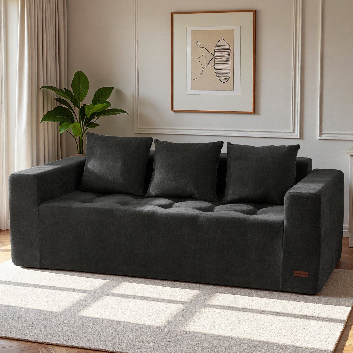 MAXYOYO Modular Sectional Sofa Couch, L Shaped Modern Cloud Couch with Ottoman
