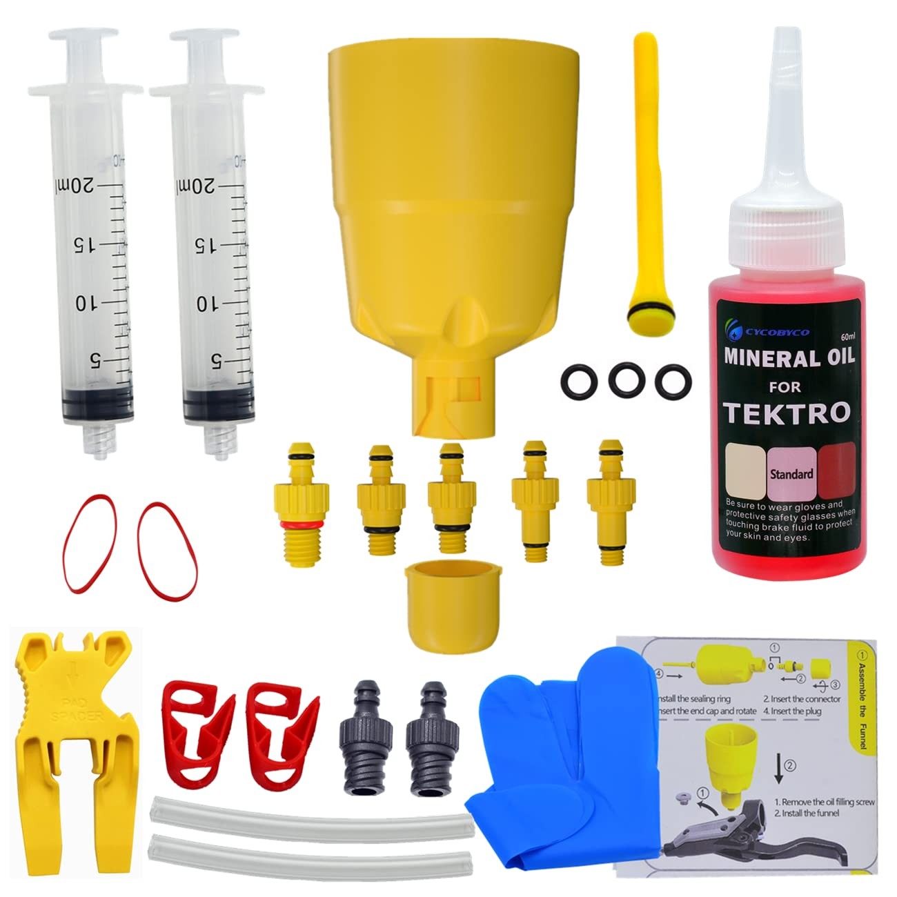 Tektro TRP Mineral Oil Hydraulic Brake Custom Bleed Kit Bike Brake System