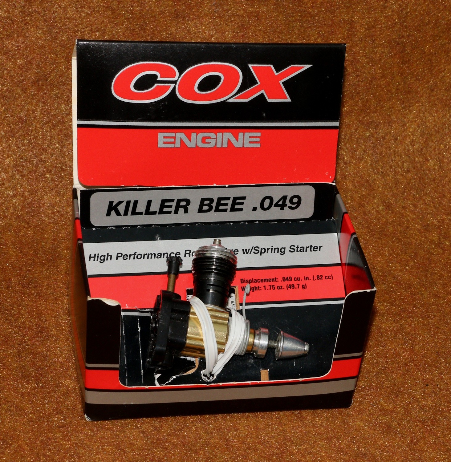 RC Model Airplane Car Boat Engine Cox Killer Bee.049 MIB Unused