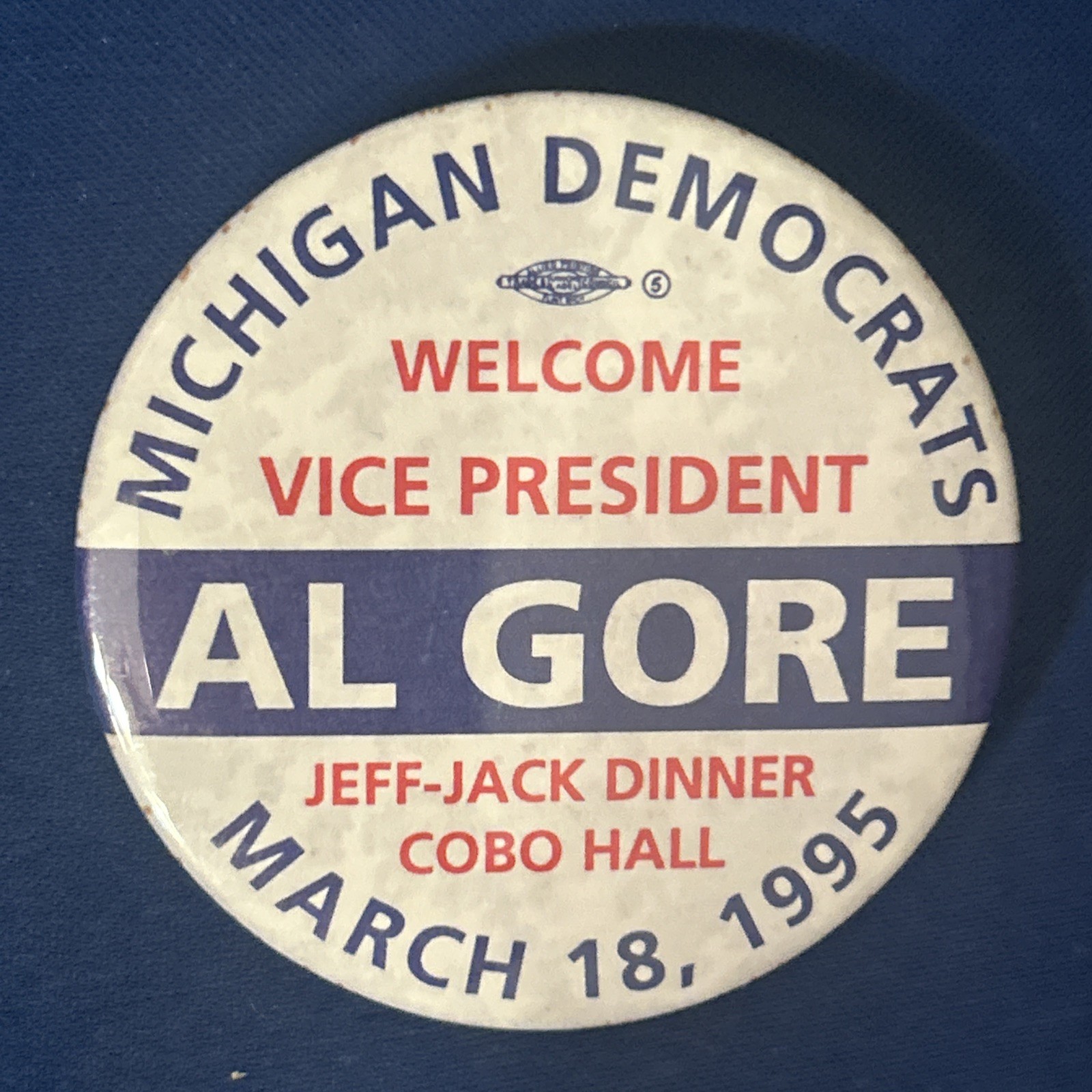 Michigan Democrats Welcome Vice President AL GORE Jeff-Jack Dinner Cobo Hall ‘95