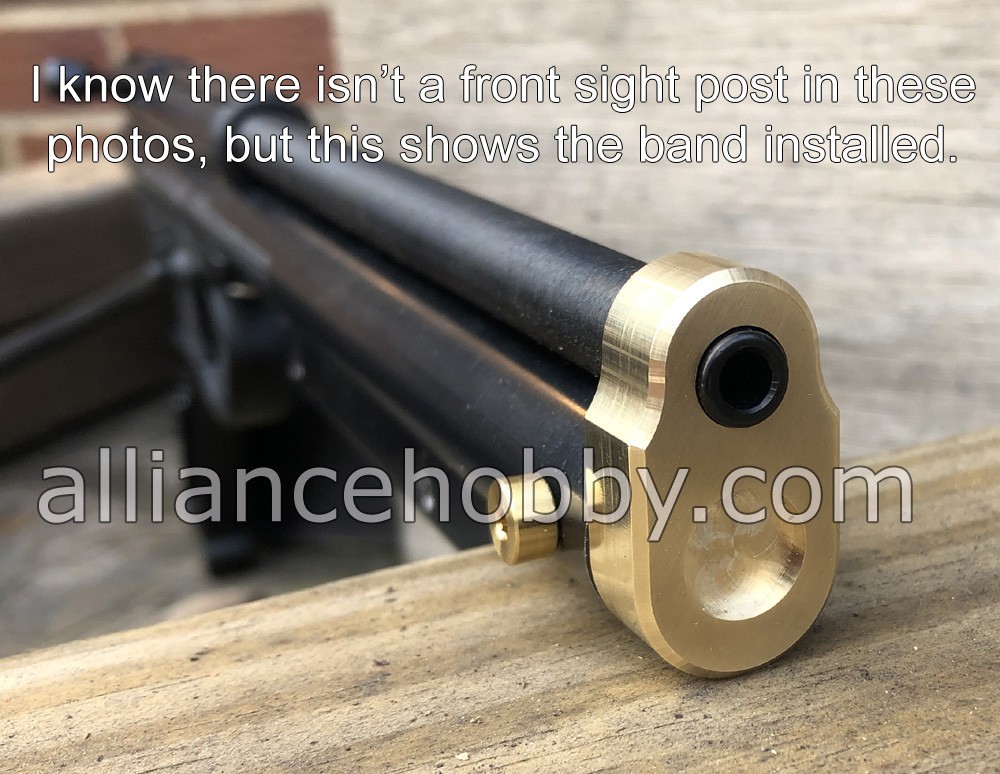 Crosman 1377 1322 P1377 P1322 Solid Brass Barrel Band + Front Sight Post