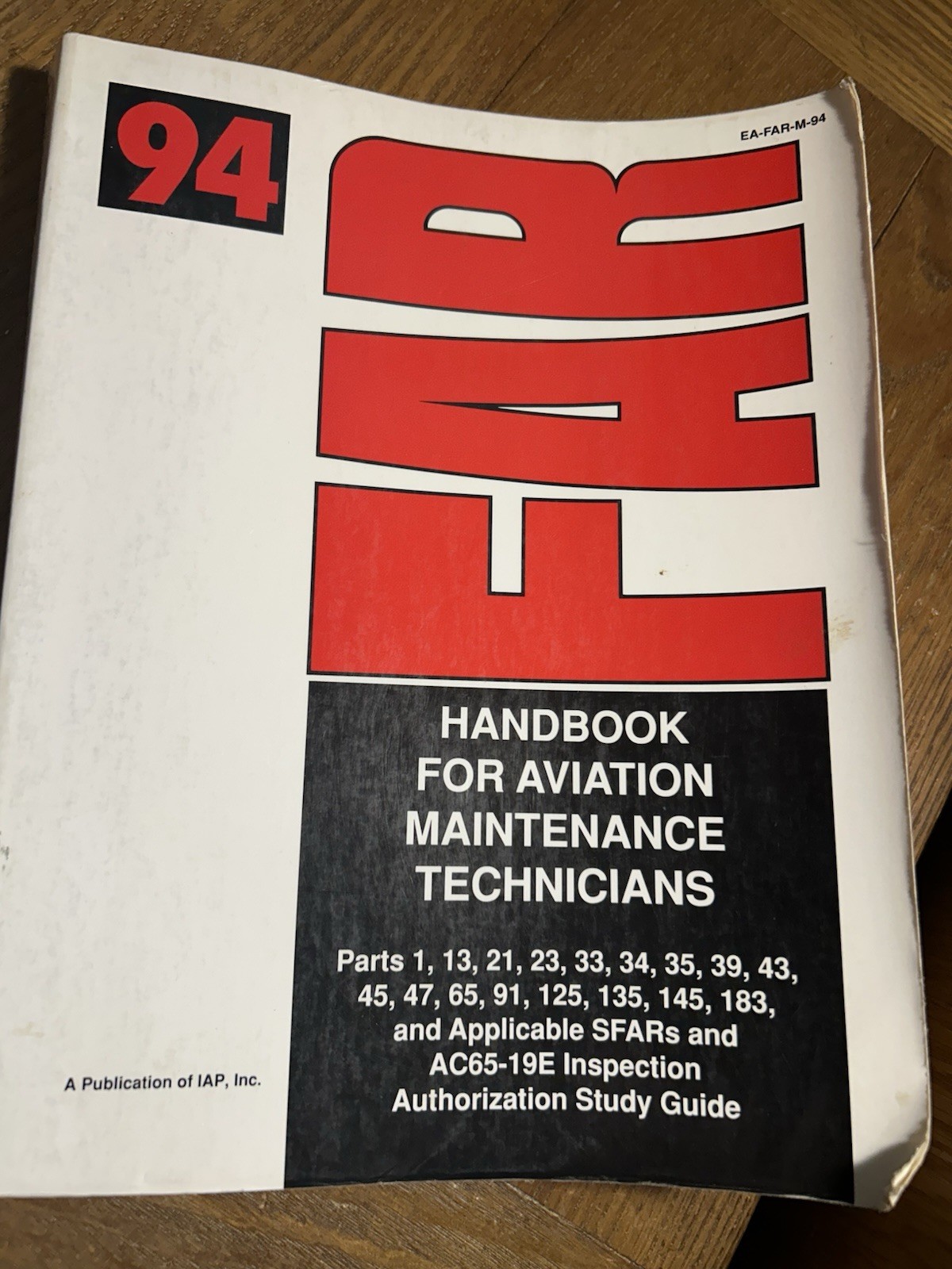 1994 FAR Handbook For Aviation Maintenance Technicians