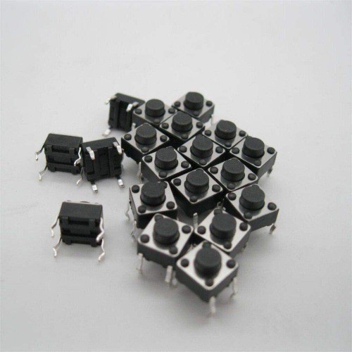 100Pcs 6x6x4.3mm 4 Pin Micro PCB SMT Tactile Push Button Switch DIP Tact