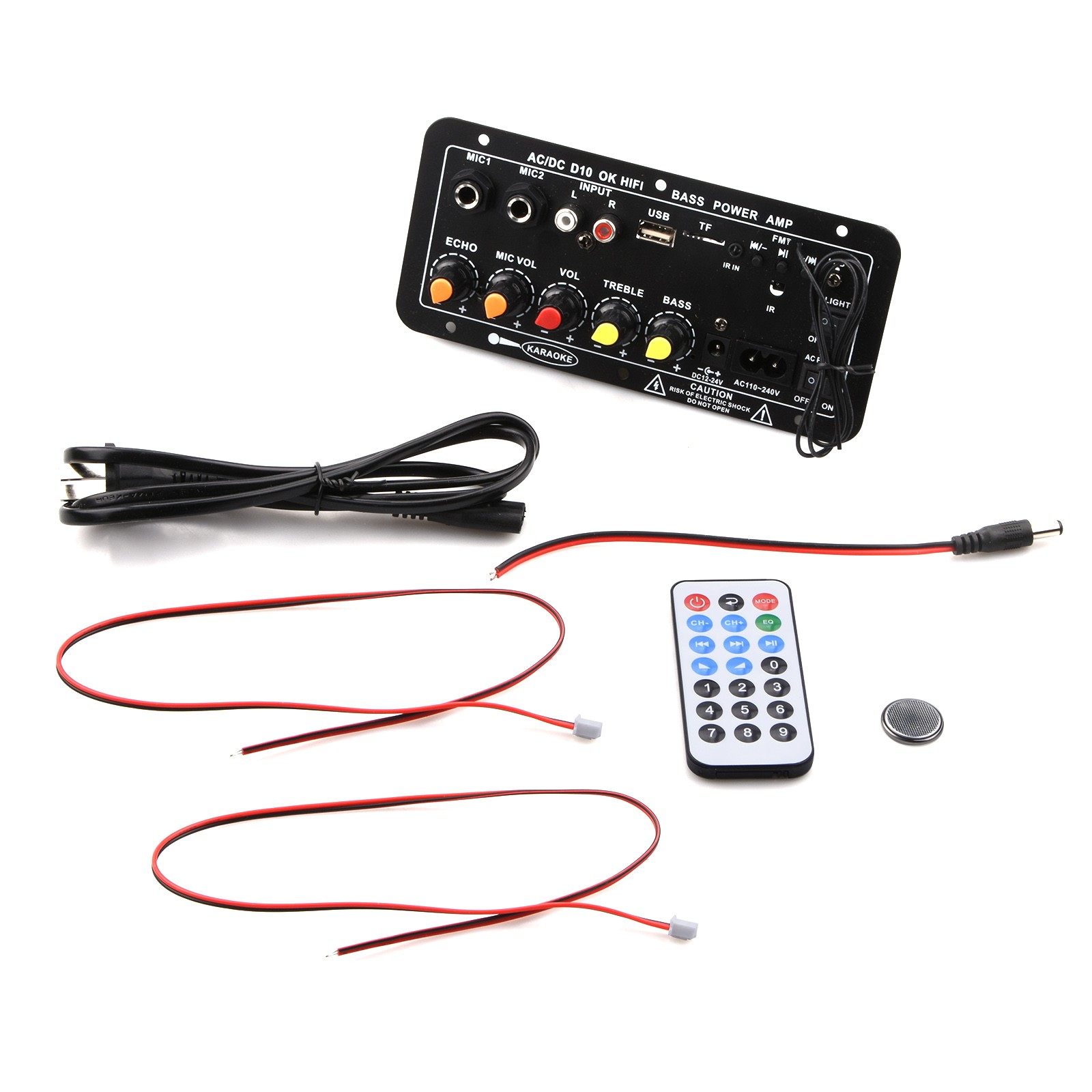 1 Set Multi-function Audio Amplifier Board BT 5.0 200W AC 110V/220V DC 12V/24V