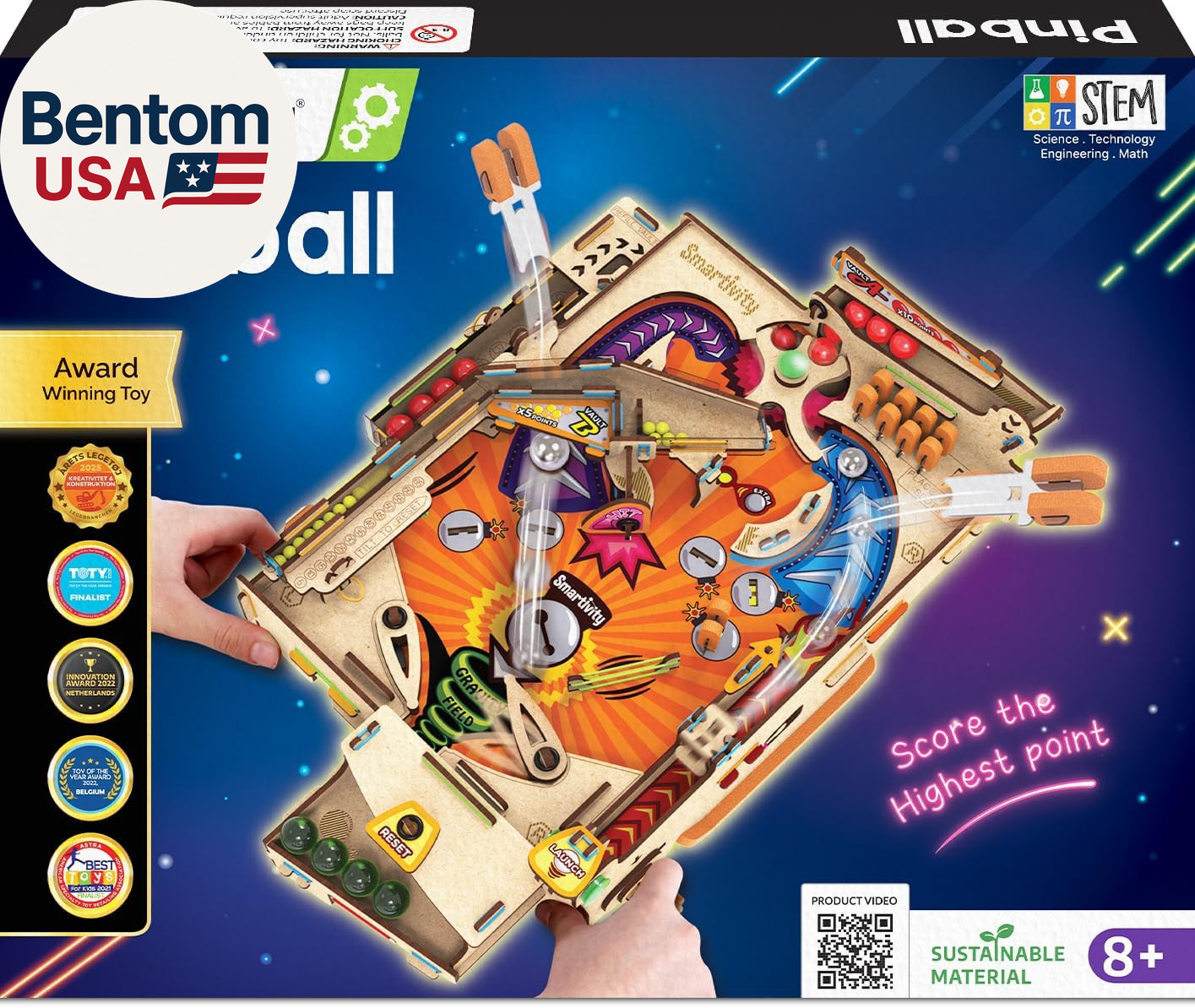 DIY Pinball Machine for Kids 8-14 Years Old | Global Award Winning Arcade Game |