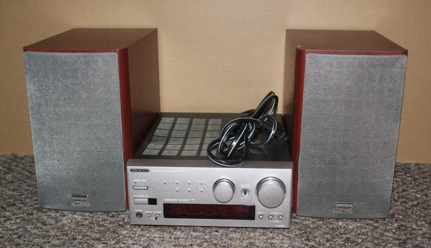 Onkyo R-805x Radio Tuner w/Pair D-N3XA Speakers Read Description Parts or Repair