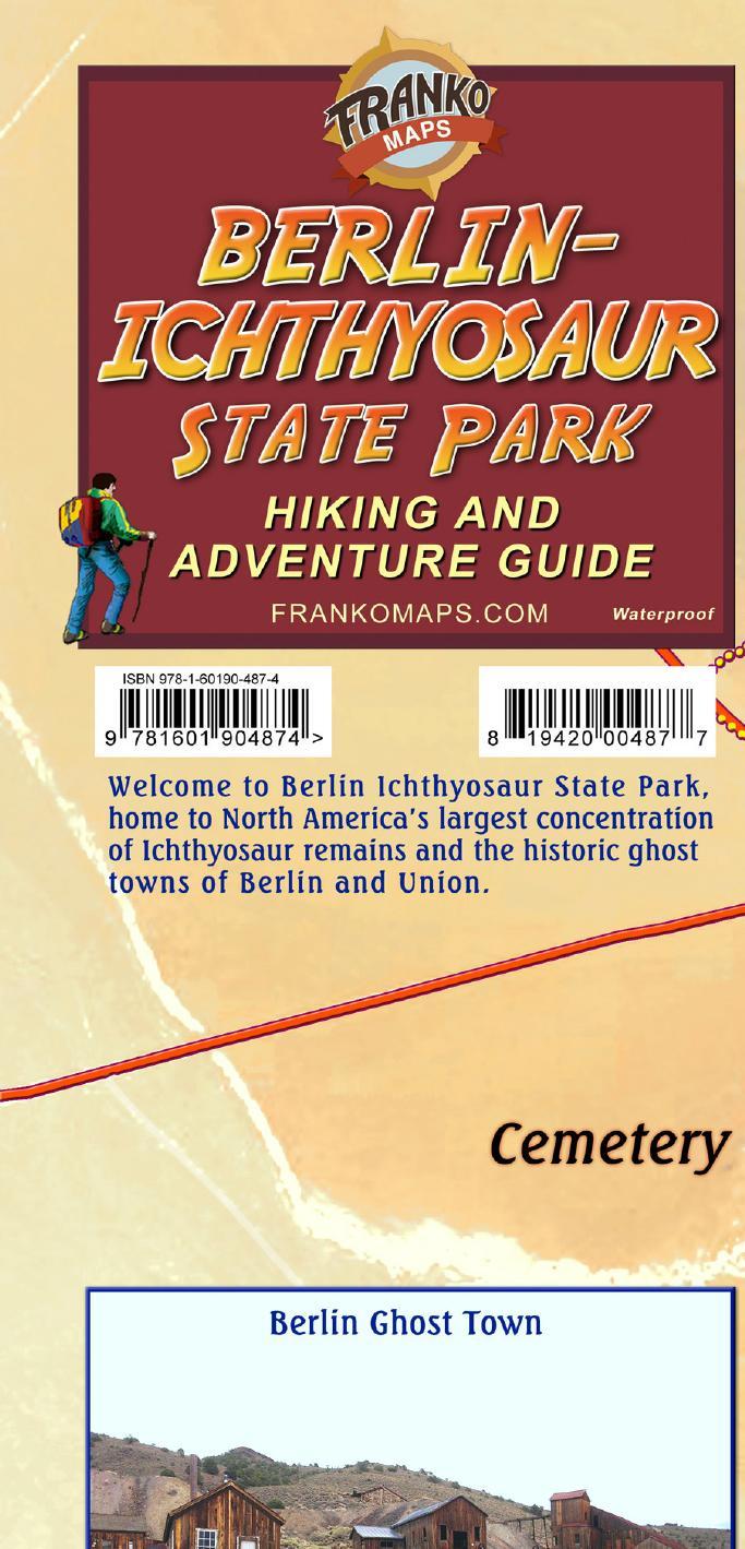 Berlin Ichthyosaur State Park Nevada Hiking & Adventure Guide Waterproof Map