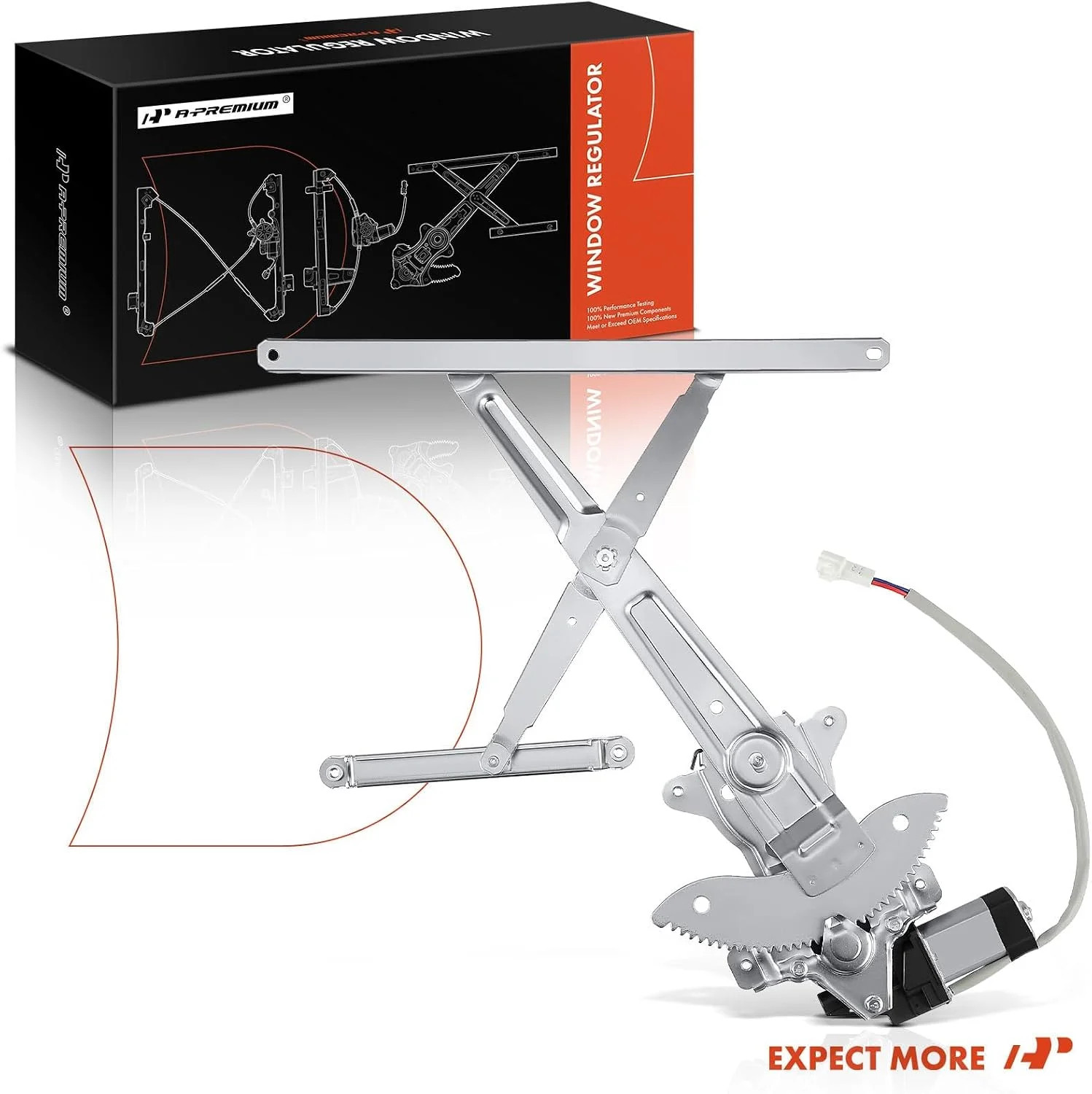 A-Premium Front Passenger Side Power Window Regulator with Motor (2-Pin) | Compa