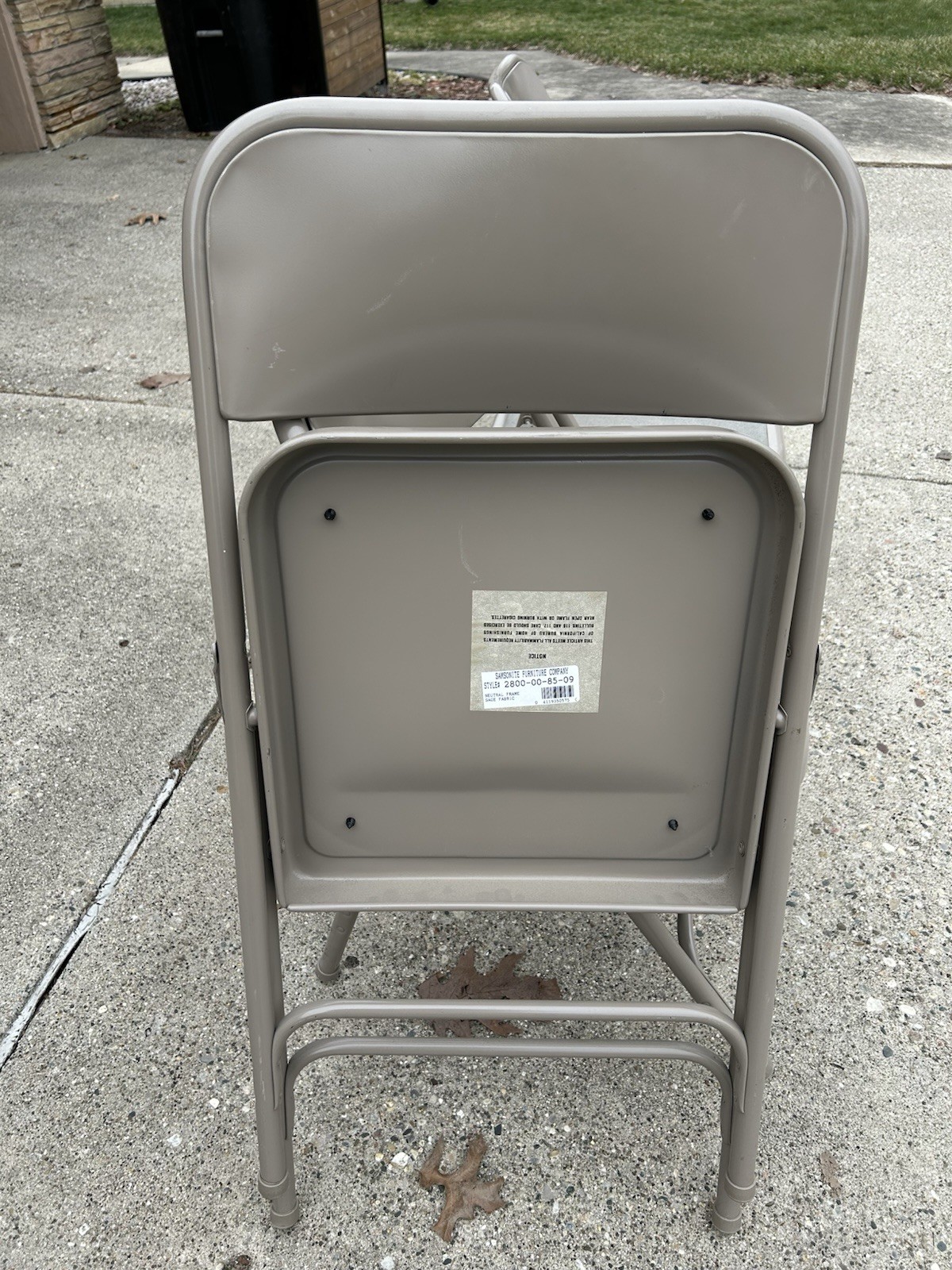 4 Samsonite Vtg Metal Folding Chairs Model 2800 Sage