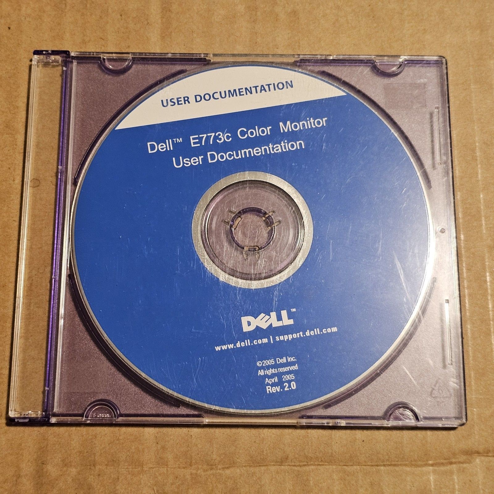 Dell PC Dell E773c Color Monitor User Documentation CD