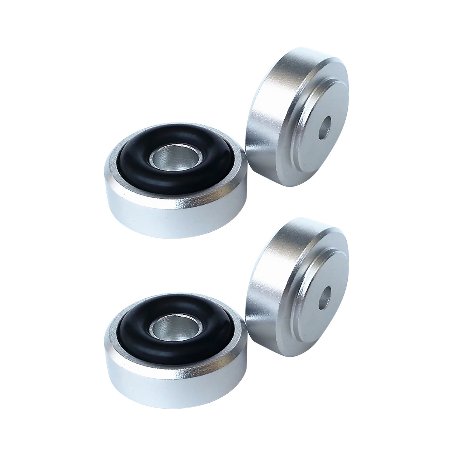 4pcs 20x8mm Silver Isolation Feet Stand For CD Turntable Radio AMP Amplifier D