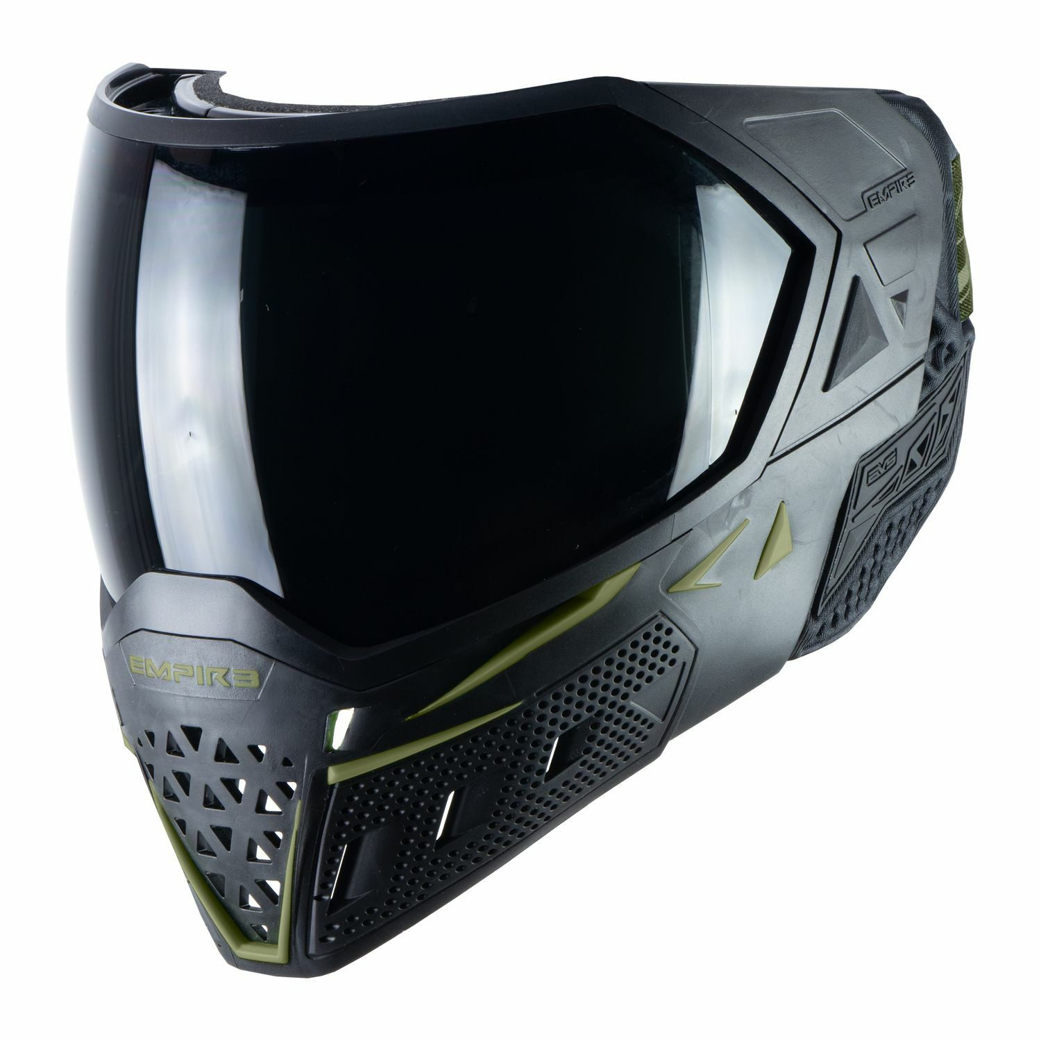 Empire EVS Mask - Black / Olive - W/ Thermal Clear & Ninja Lens - Paintball