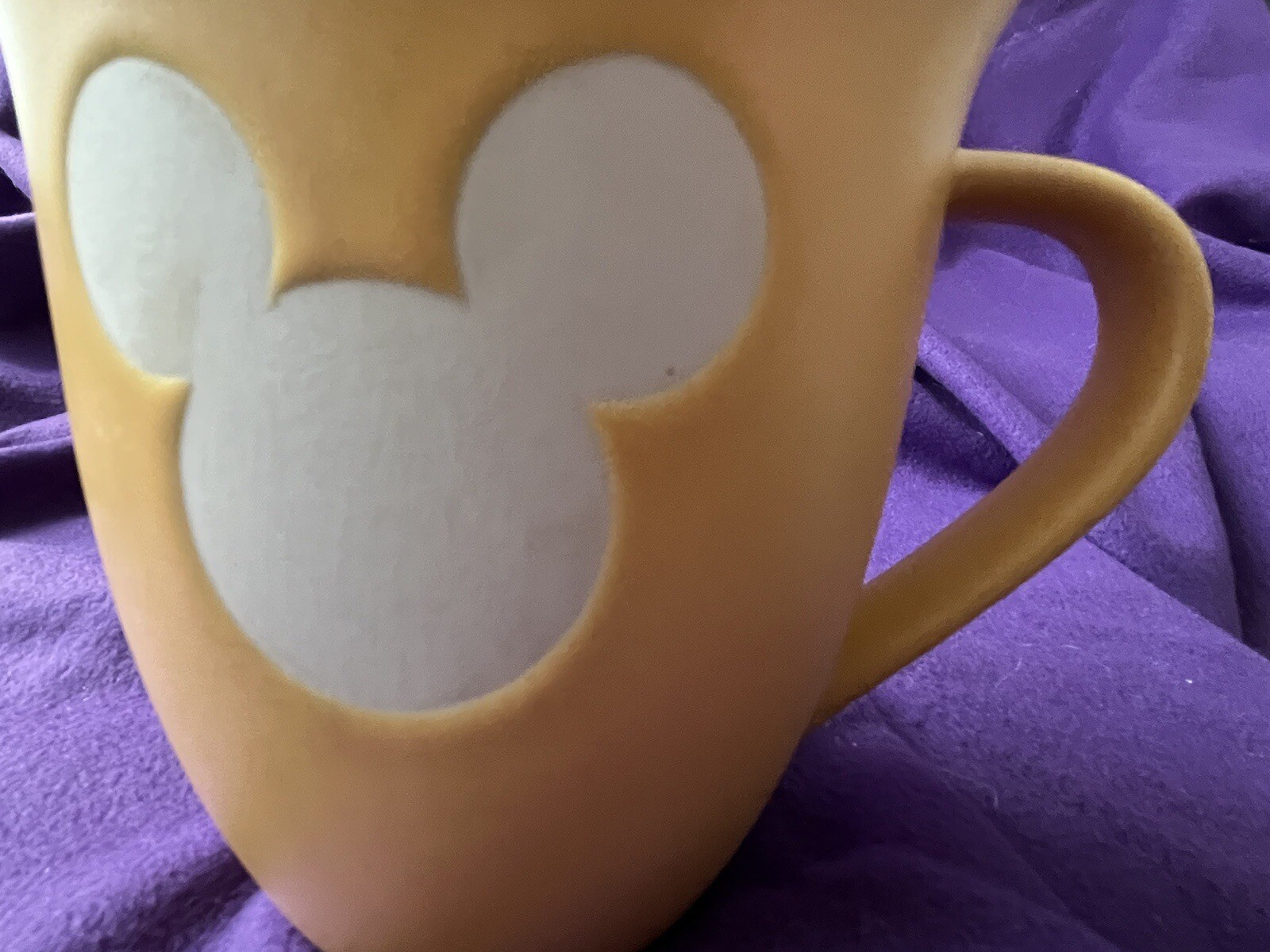 Disney Store 1990 Yellow Mickey Mouse Mug