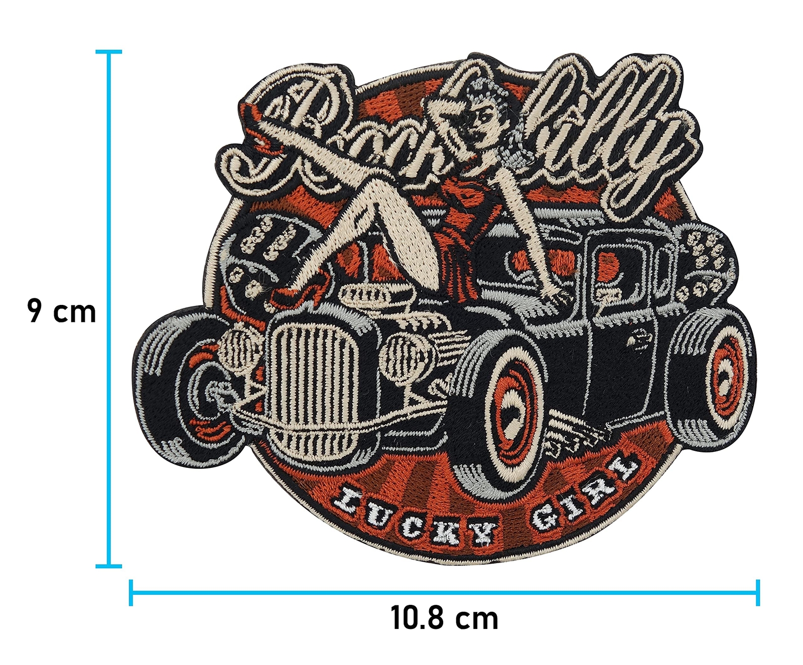 Vintage Retro Rockabilly Iron On Patch | 80s Vintage Motorcycle Cowl