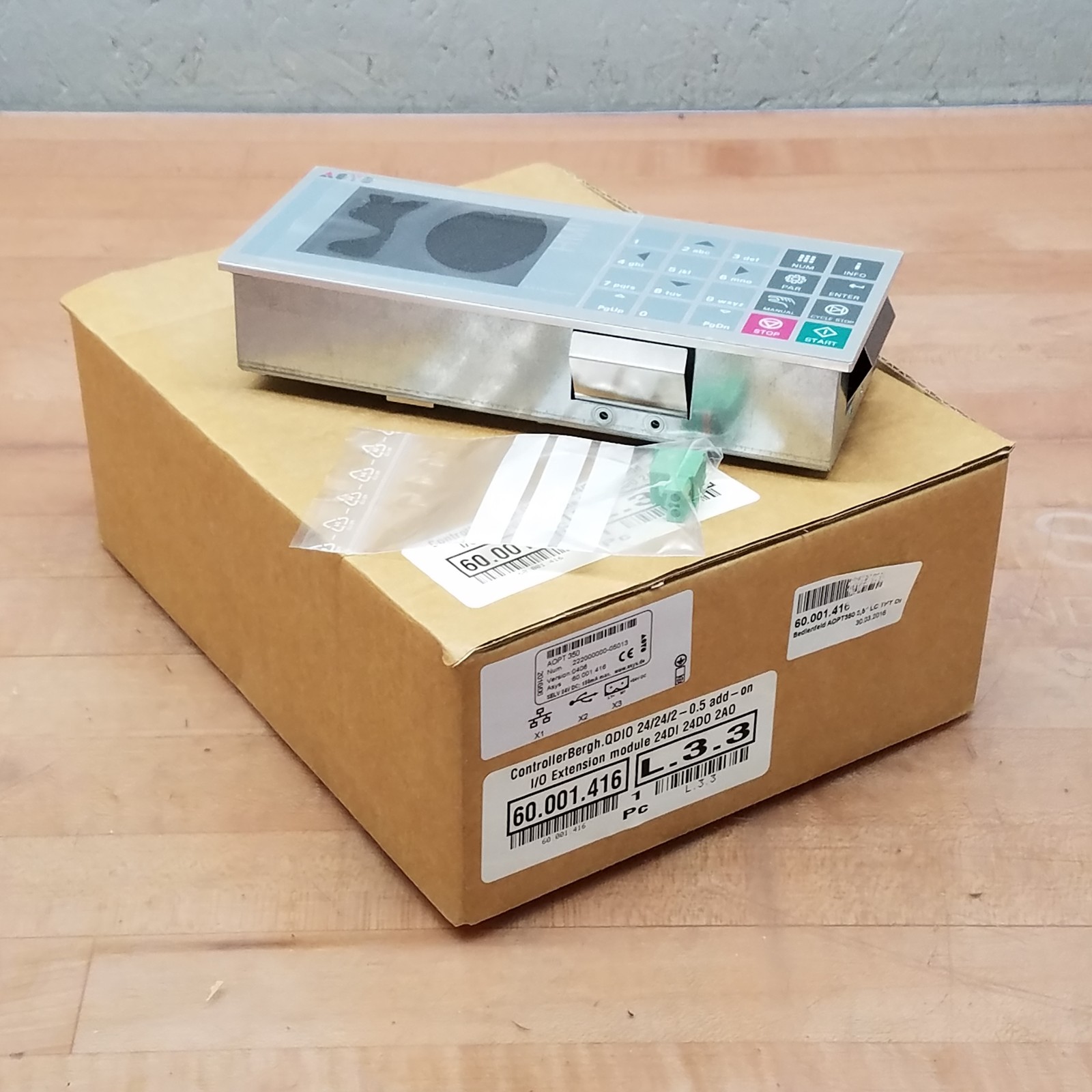 ASYS Group AOPT 350 Version 0406 HMI Operator Interface Panel, 24VDC, 150mA Max