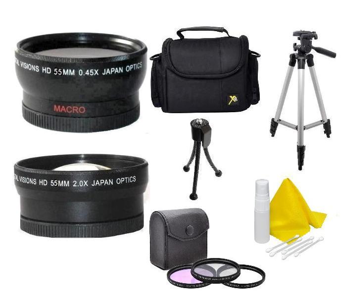 Video Camera Accessory Kit For Sony FDR-AX53 Camcorder