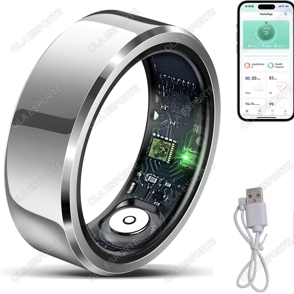 Smart Ring Fitness Health Tracker Blood Pressure Heart Rate Sleep Waterproof